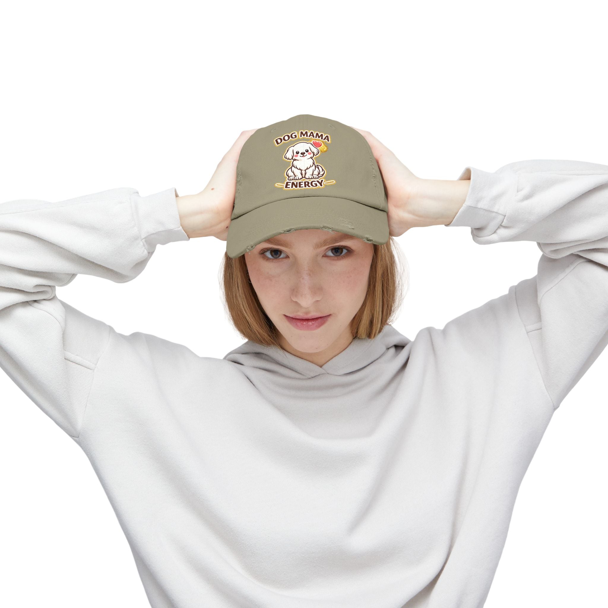 Dog Mama Energy Distressed Cap
