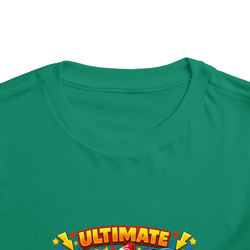 Ultimate Little Dude Toddler Tee — Colorful Gamer Animal Crew Graphic