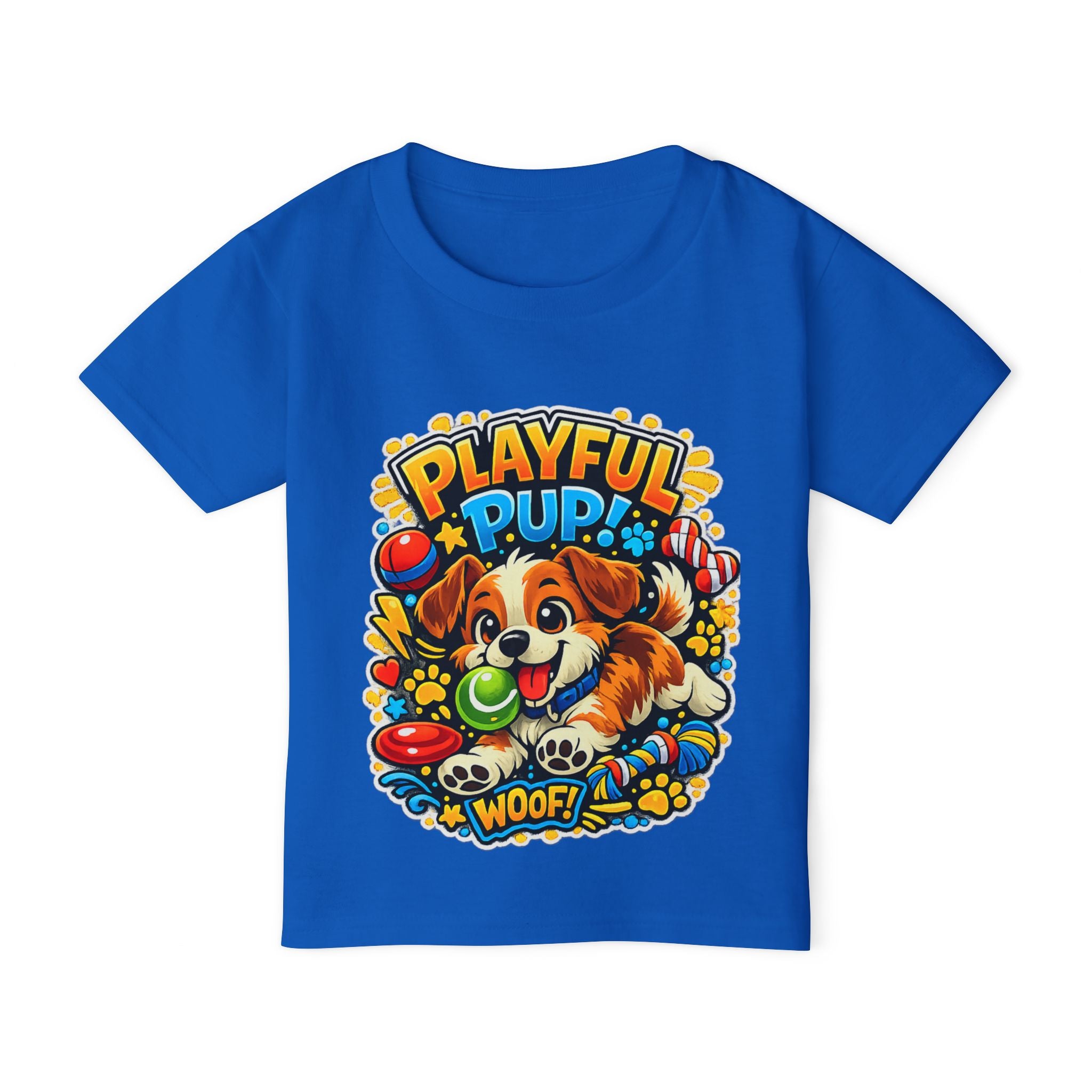 Playful Pup Toddler T-Shirt — Cute Puppy "Playful Pup" Graphic Tee