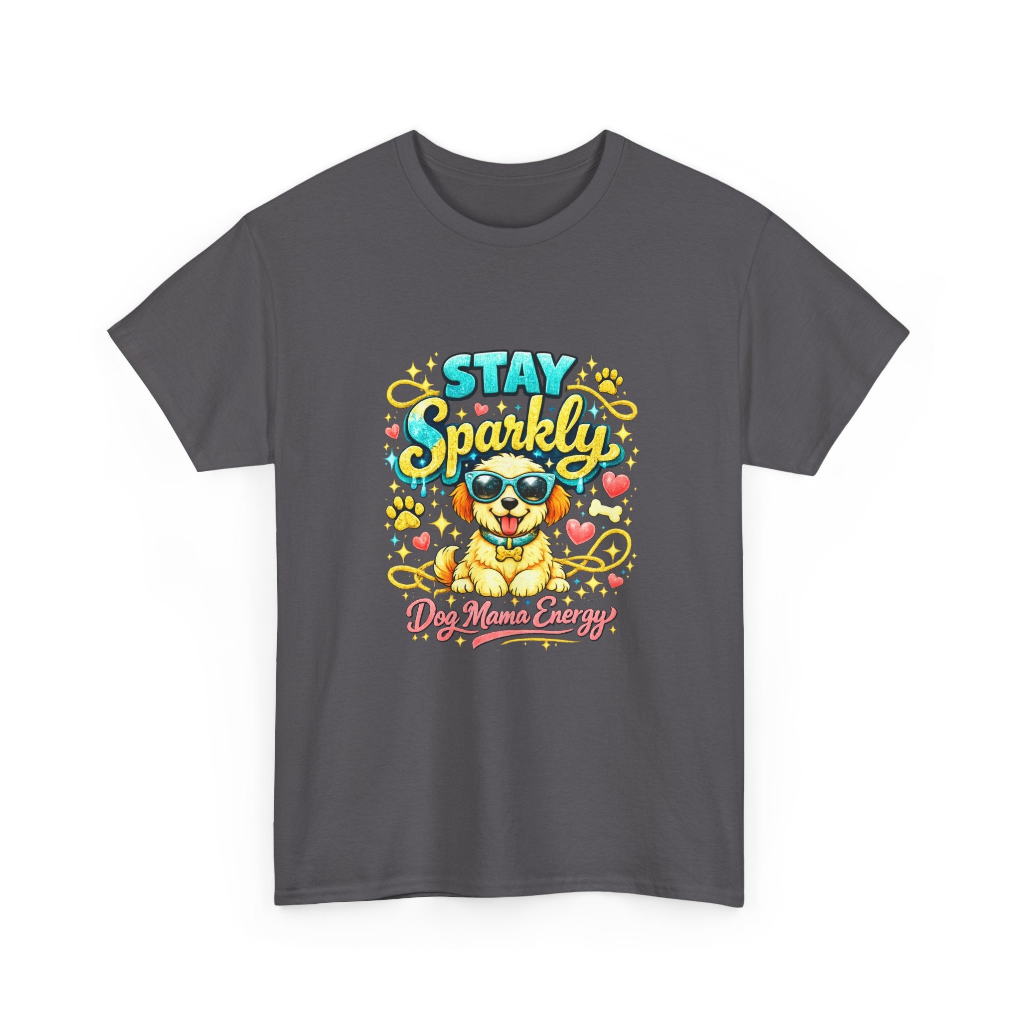 Stay Sparkly Dog Mama T-Shirt | Cute Glitter Pup Graphic Tee