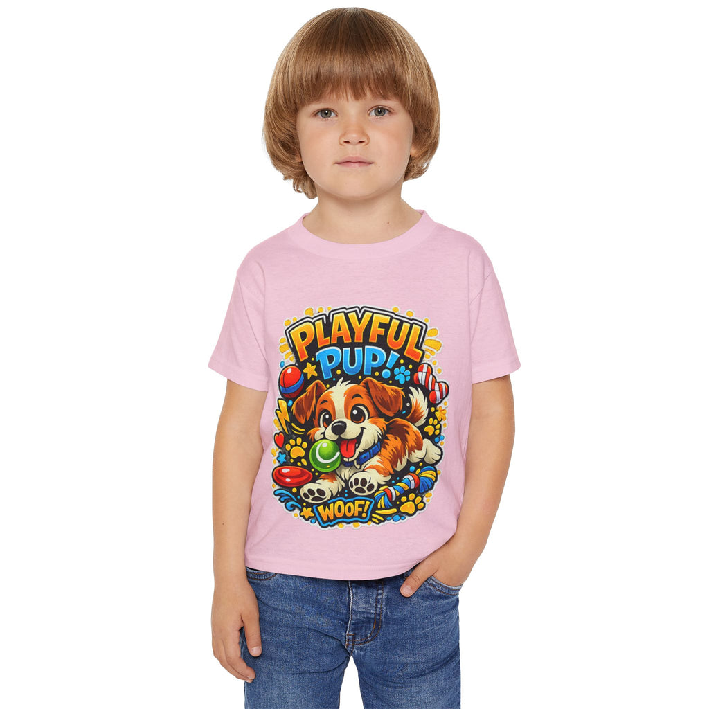 Playful Pup Toddler T-Shirt — Cute Puppy "Playful Pup" Graphic Tee