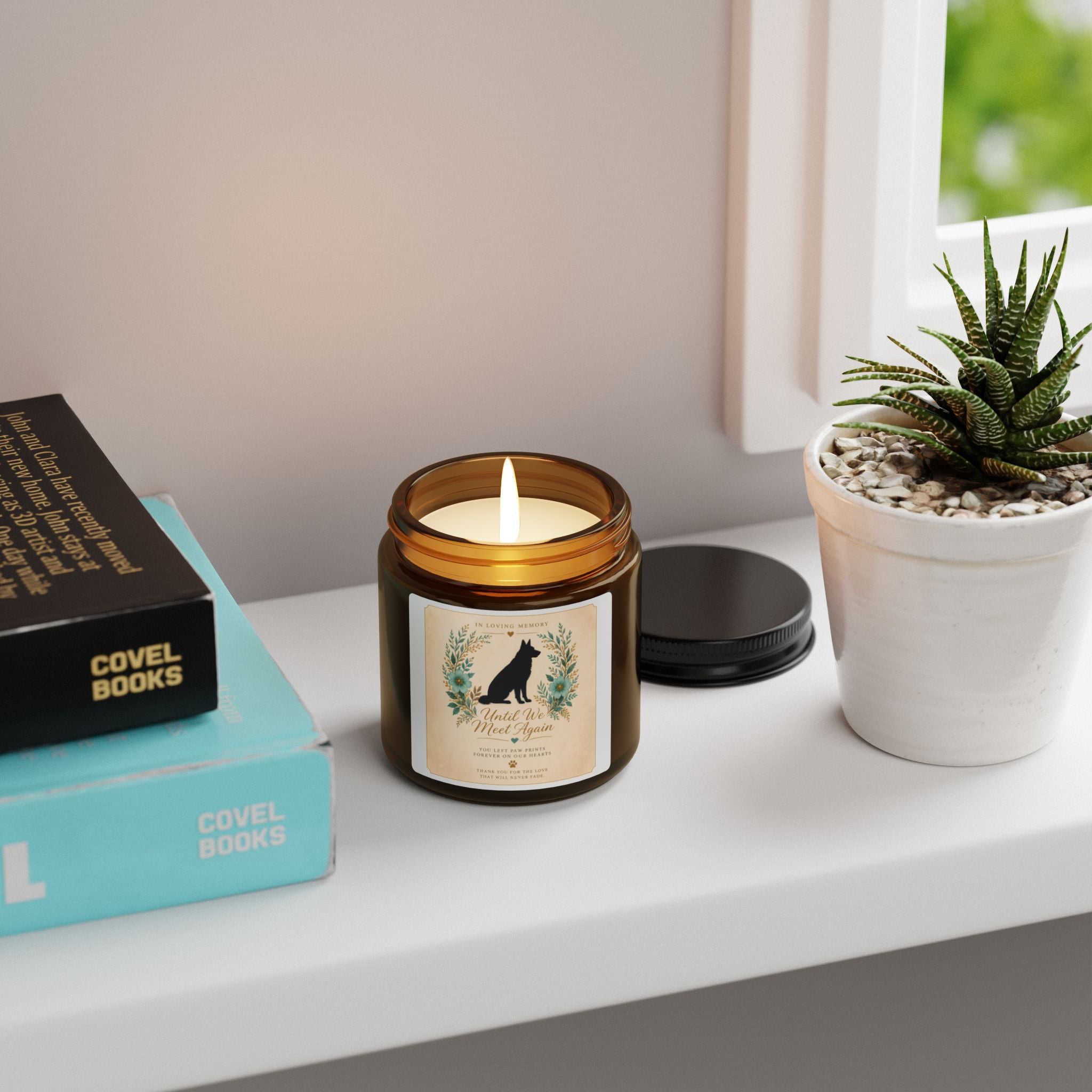 Soy Candle — "Until We Meet Again" Memorial Amber Jar