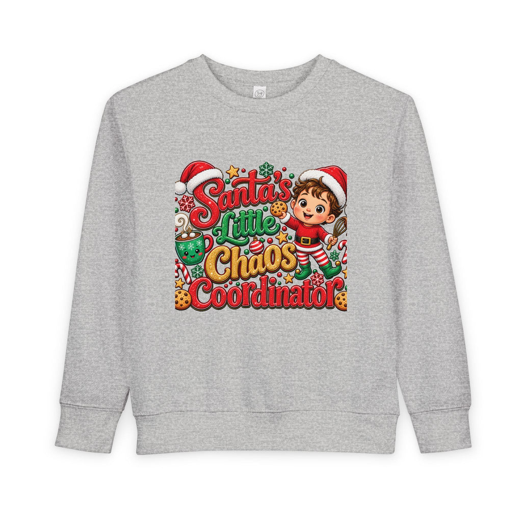 Toddler Sweatshirt - "Santa's Little Chaos Coordinator" Christmas Elf Pullover