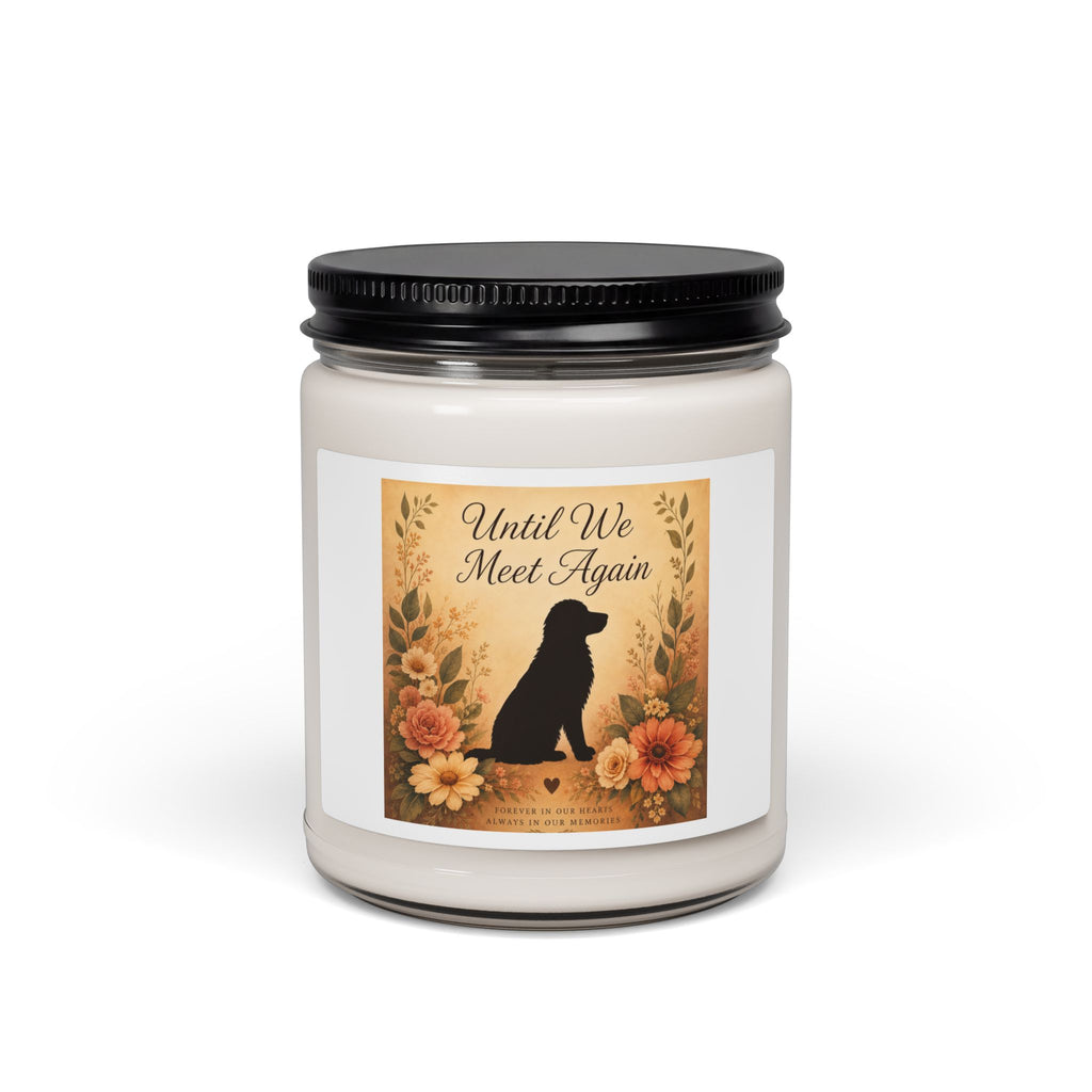 Memorial Dog Candle — "Until We Meet Again" Scented Soy Jar (9 oz)
