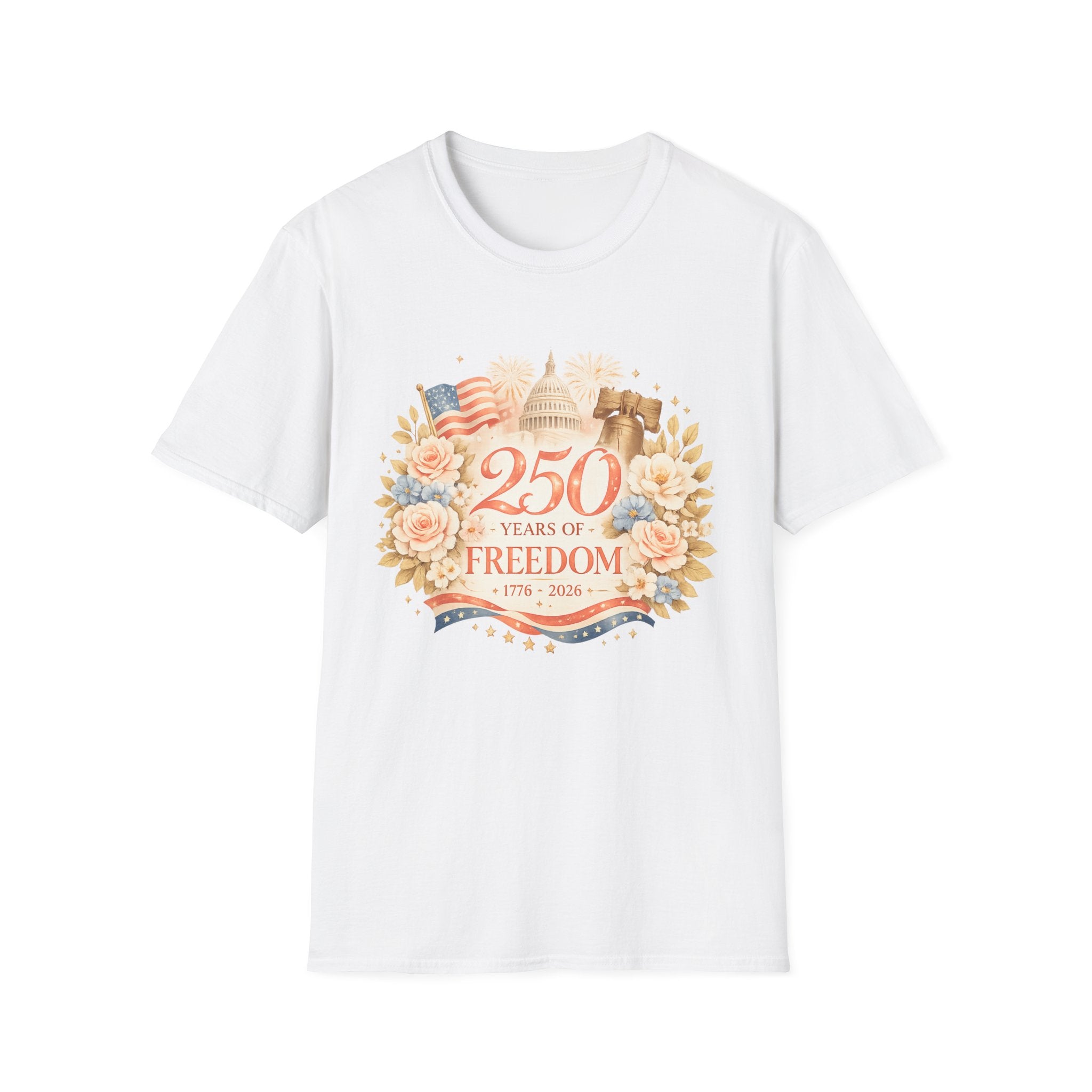 250 Years of Freedom T-Shirt — Patriotic 4th of July Anniversary Tee