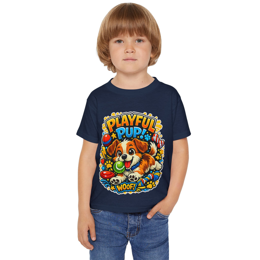 Playful Pup Toddler T-Shirt — Cute Puppy "Playful Pup" Graphic Tee