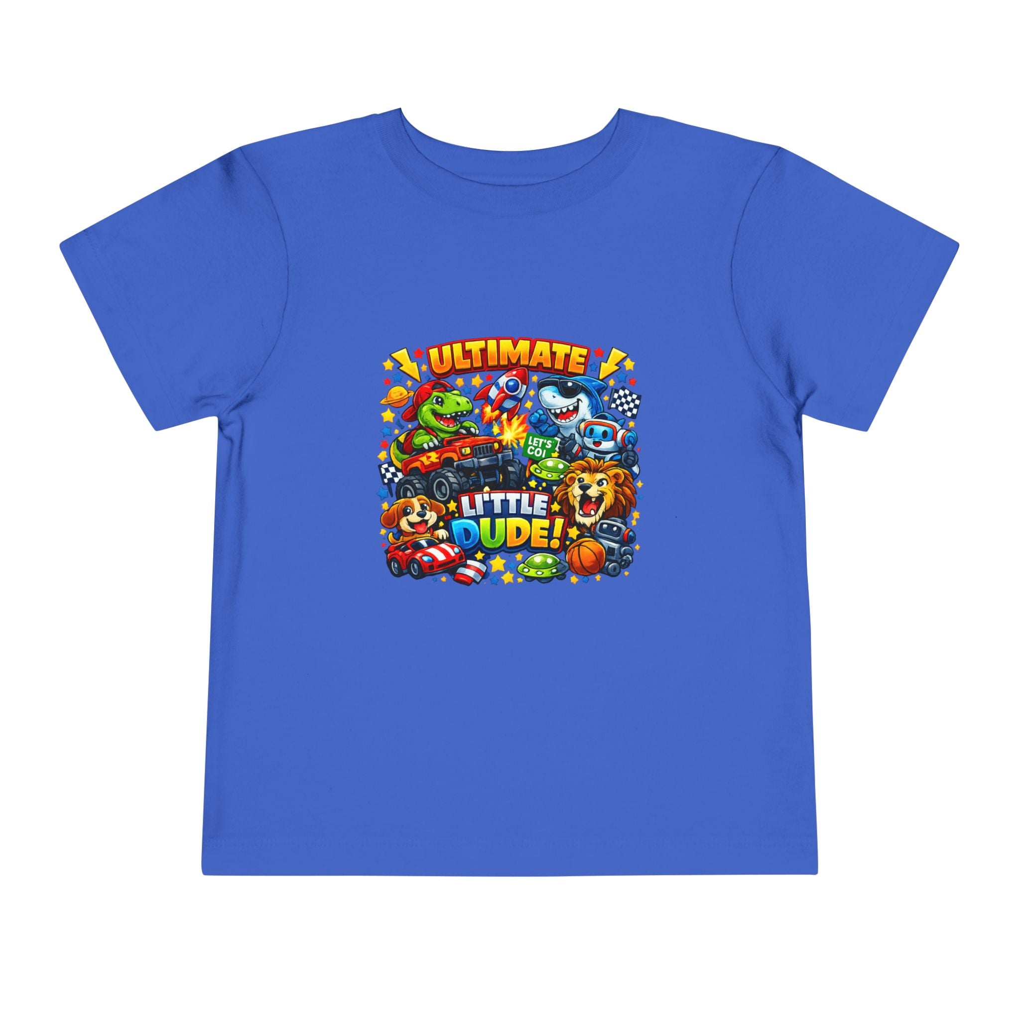 Ultimate Little Dude Toddler Tee — Colorful Gamer Animal Crew Graphic