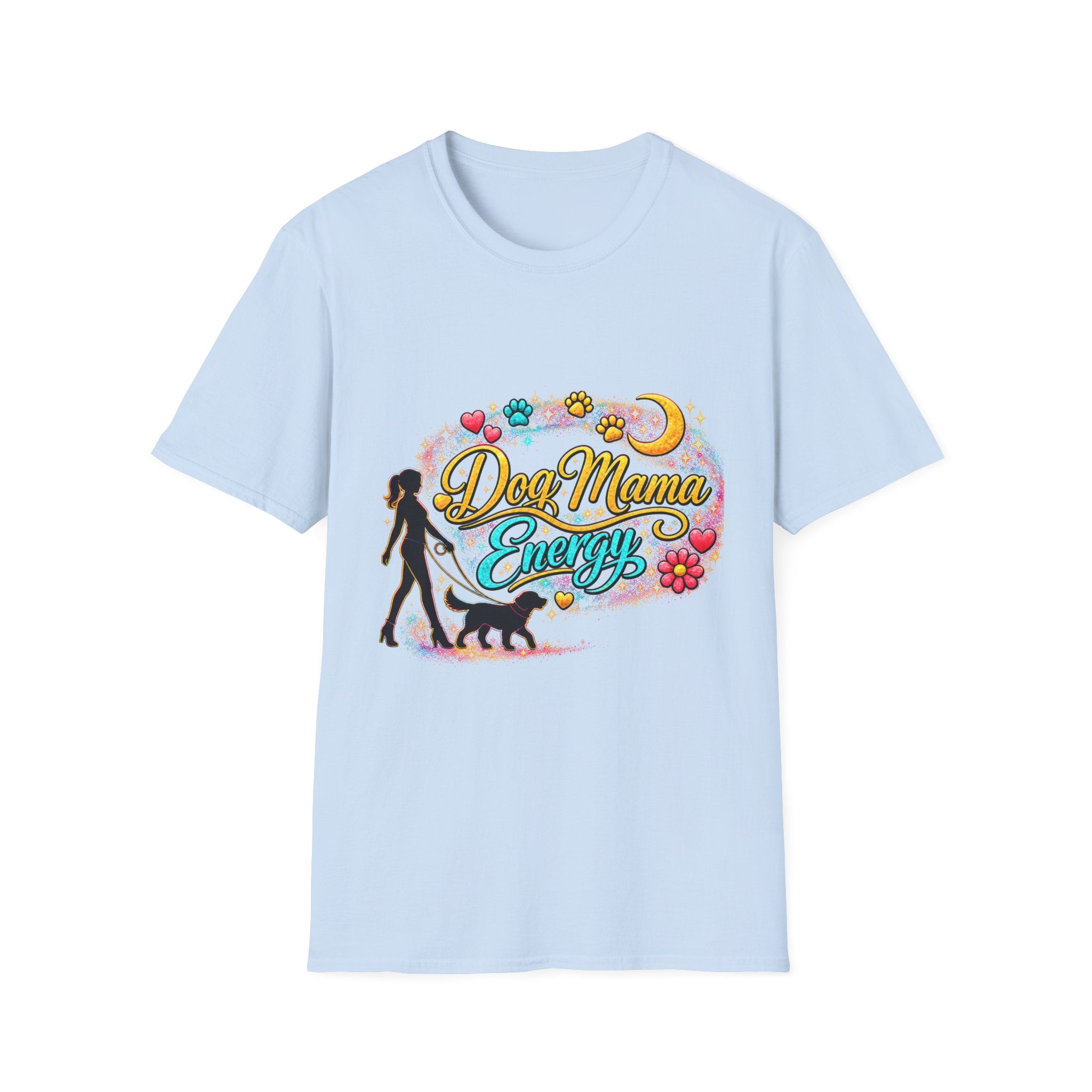 Dog Mama T-Shirt — Cute Paw Print & Silhouette Tee for Pet Lovers