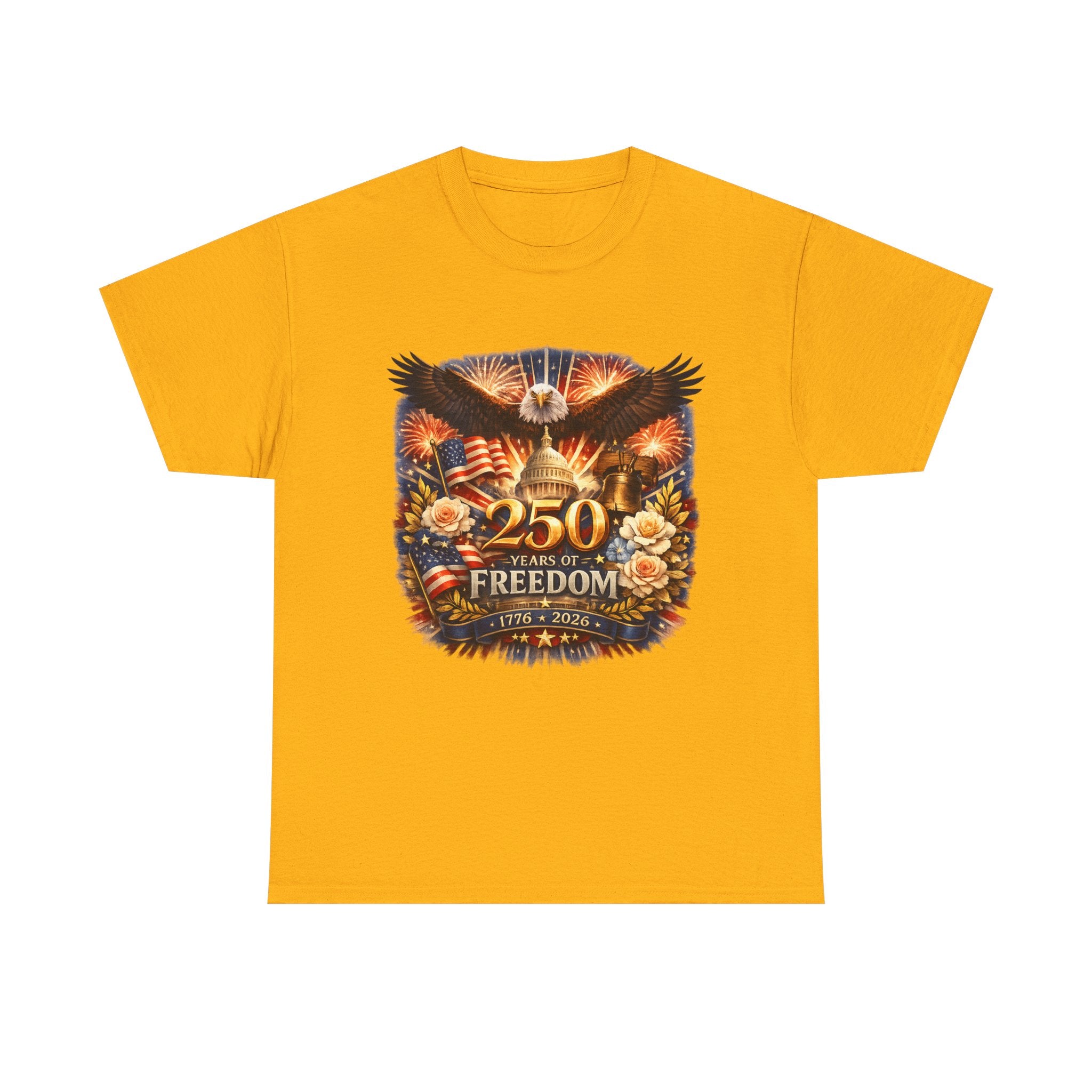 T-Shirt — 250 Years of Freedom Patriotic Eagle Fourth of July Tee