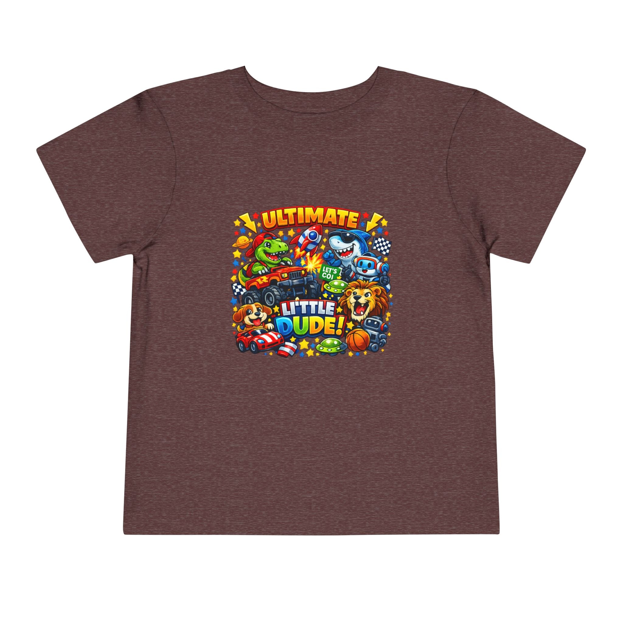 Ultimate Little Dude Toddler Tee — Colorful Gamer Animal Crew Graphic