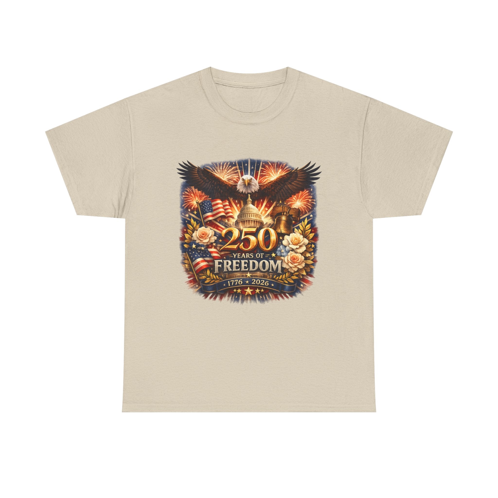 T-Shirt — 250 Years of Freedom Patriotic Eagle Fourth of July Tee