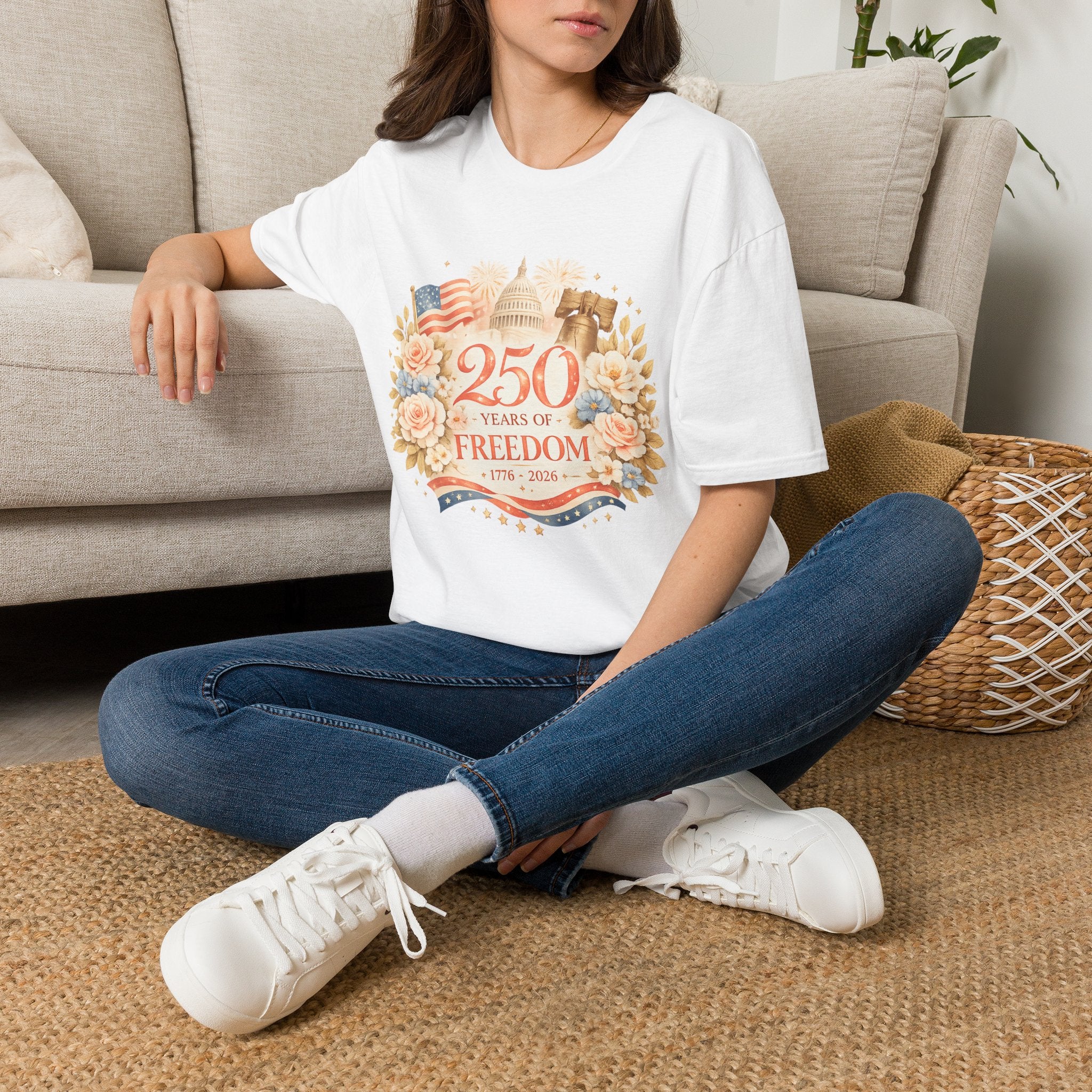 250 Years of Freedom T-Shirt — Patriotic 4th of July Anniversary Tee