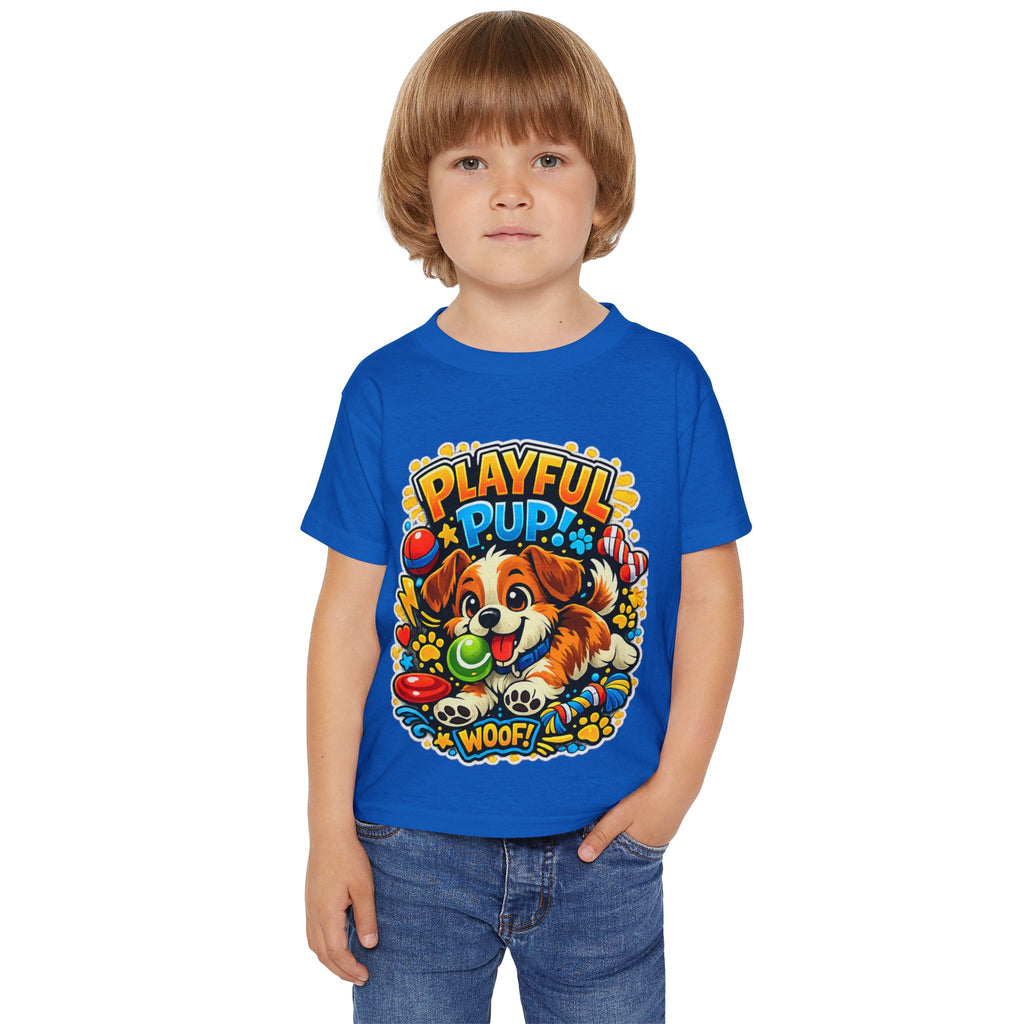 Playful Pup Toddler T-Shirt — Cute Puppy "Playful Pup" Graphic Tee