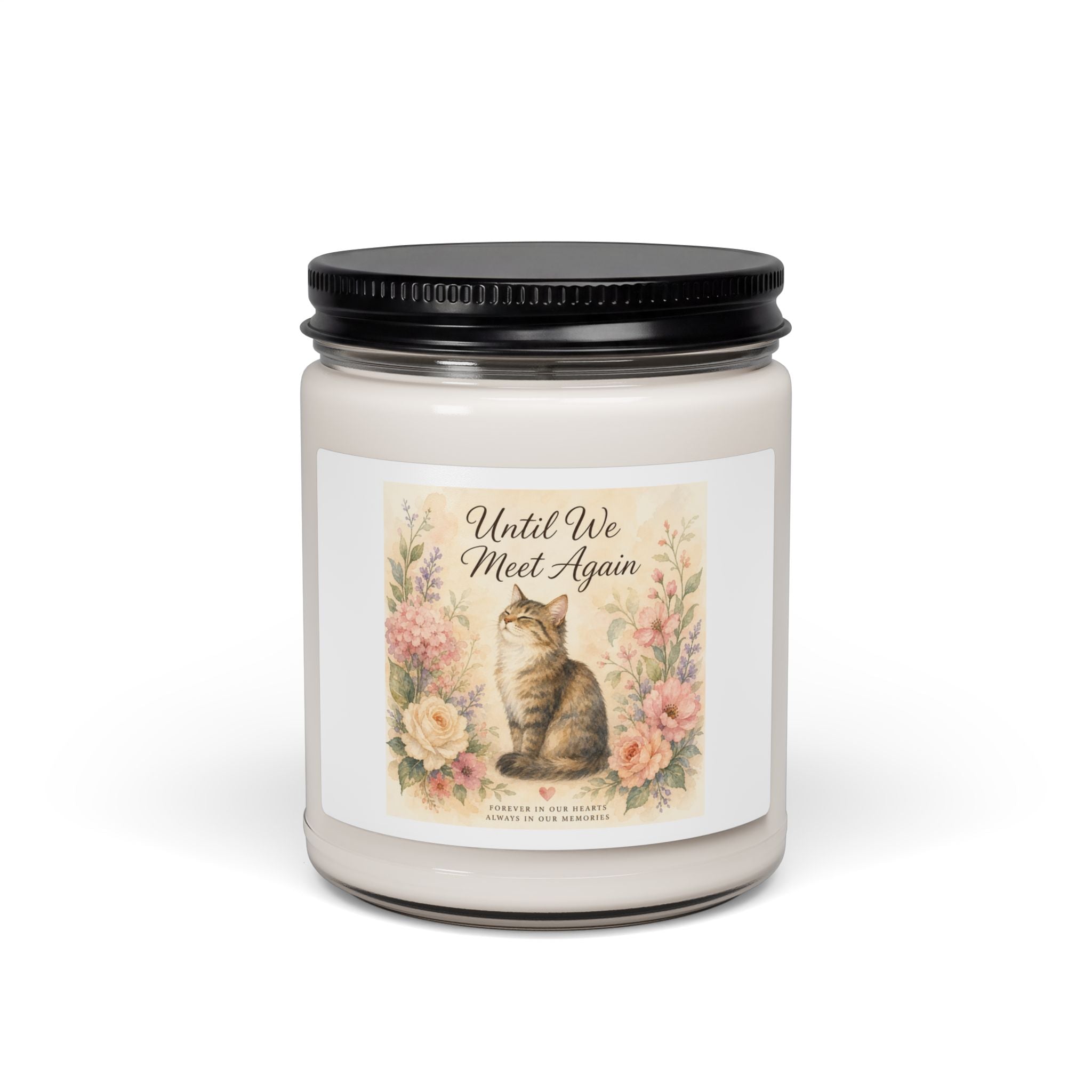 Memorial Cat Soy Candle 9oz — "Until We Meet Again"