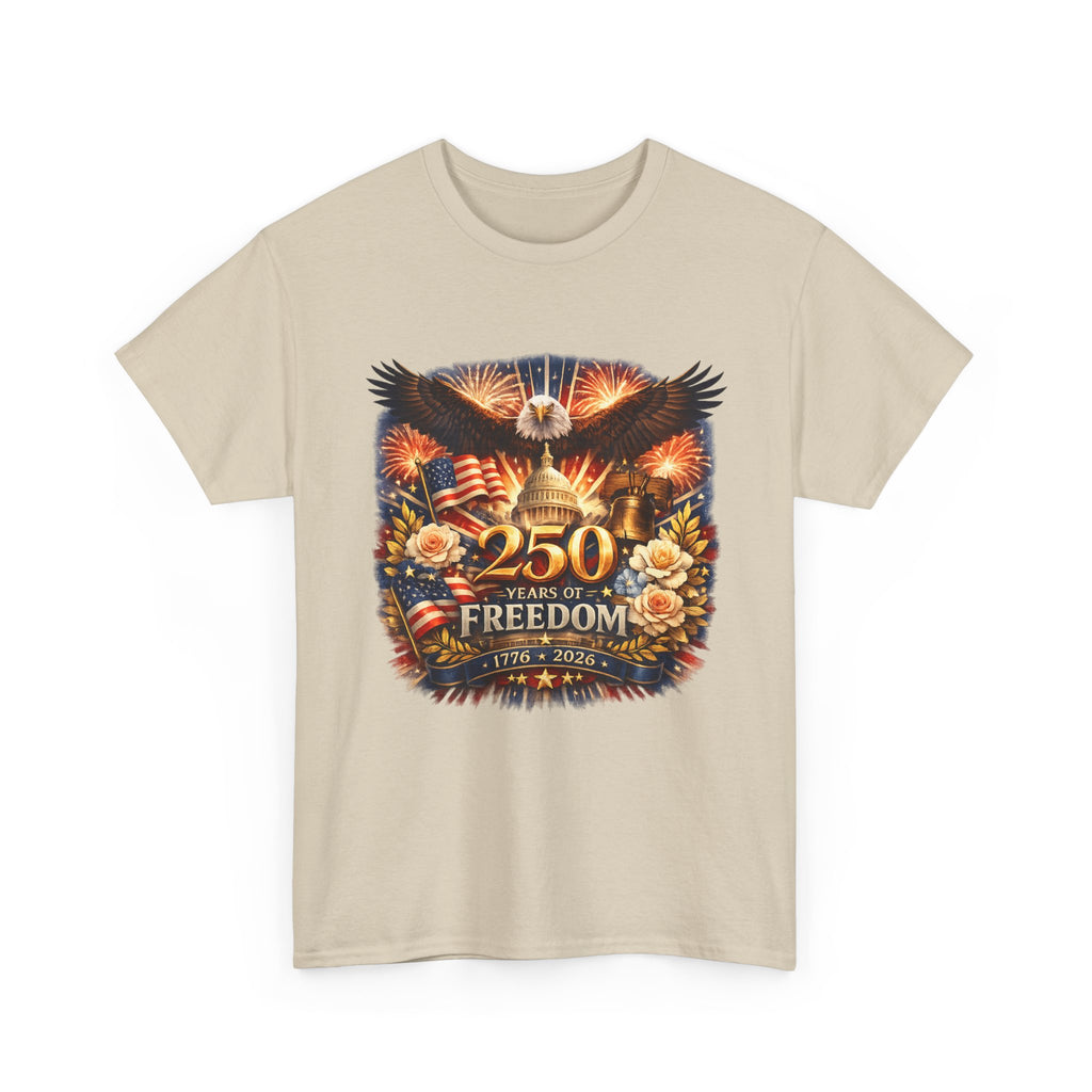 T-Shirt — 250 Years of Freedom Patriotic Eagle Fourth of July Tee