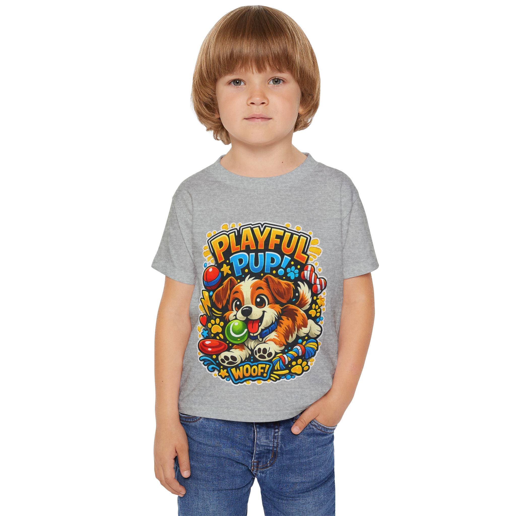Playful Pup Toddler T-Shirt — Cute Puppy "Playful Pup" Graphic Tee