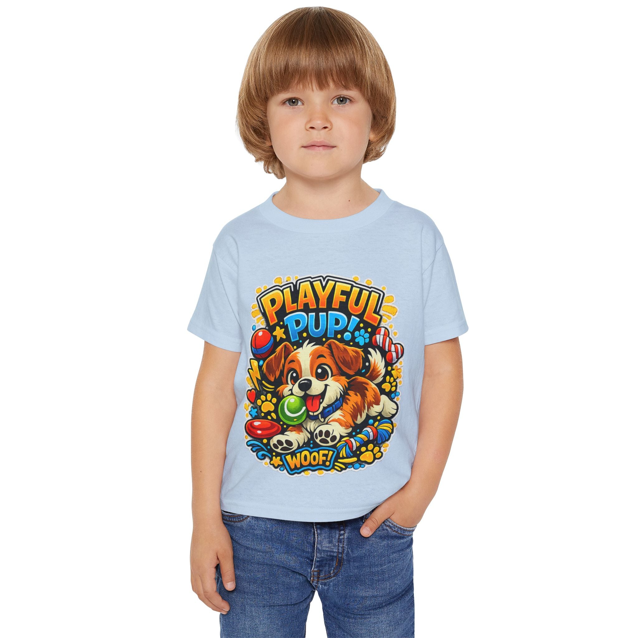 Playful Pup Toddler T-Shirt — Cute Puppy "Playful Pup" Graphic Tee