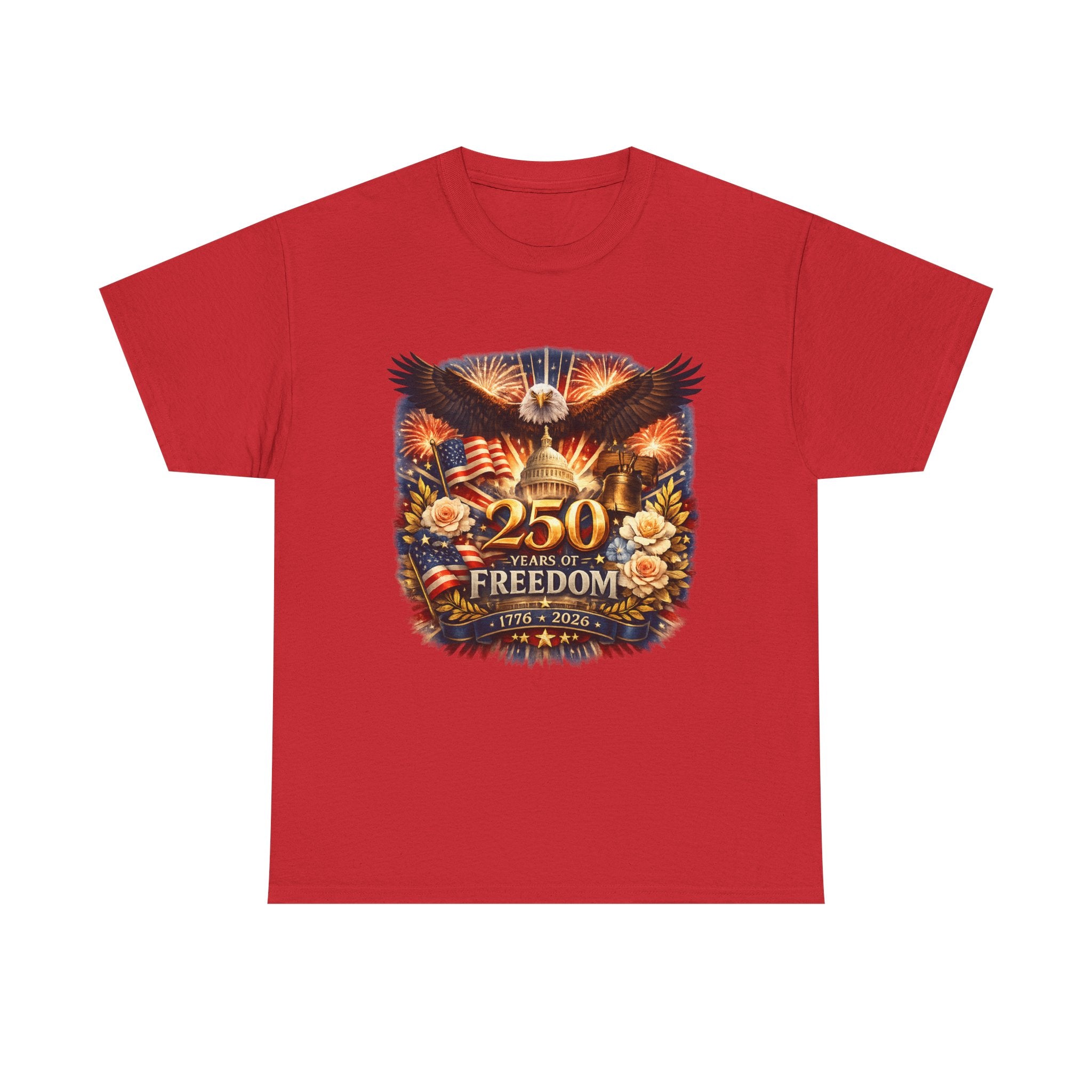 T-Shirt — 250 Years of Freedom Patriotic Eagle Fourth of July Tee