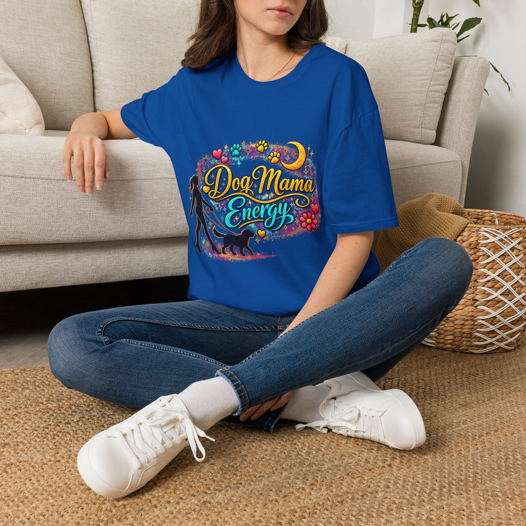 Dog Mama T-Shirt — Cute Paw Print & Silhouette Tee for Pet Lovers