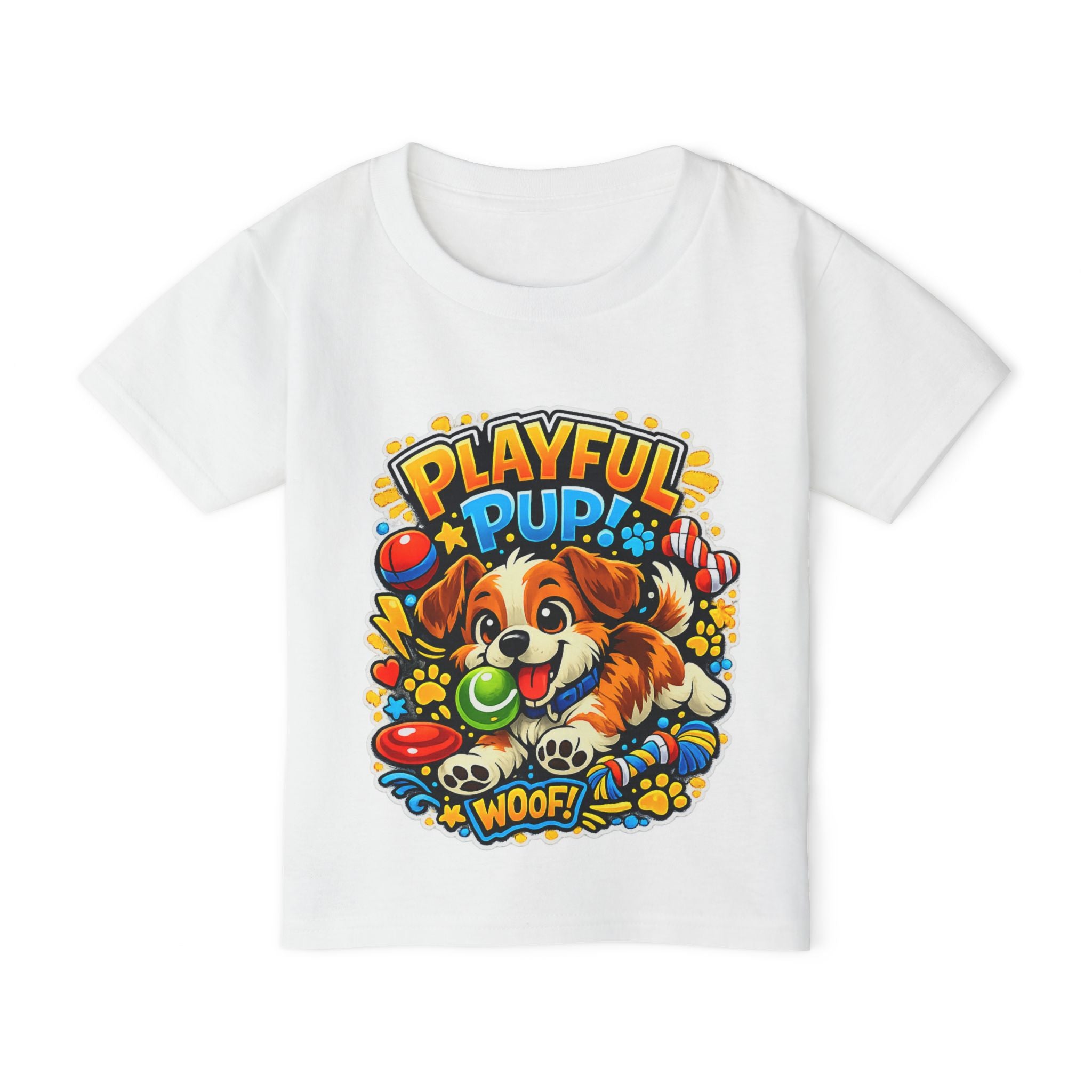 Playful Pup Toddler T-Shirt — Cute Puppy "Playful Pup" Graphic Tee