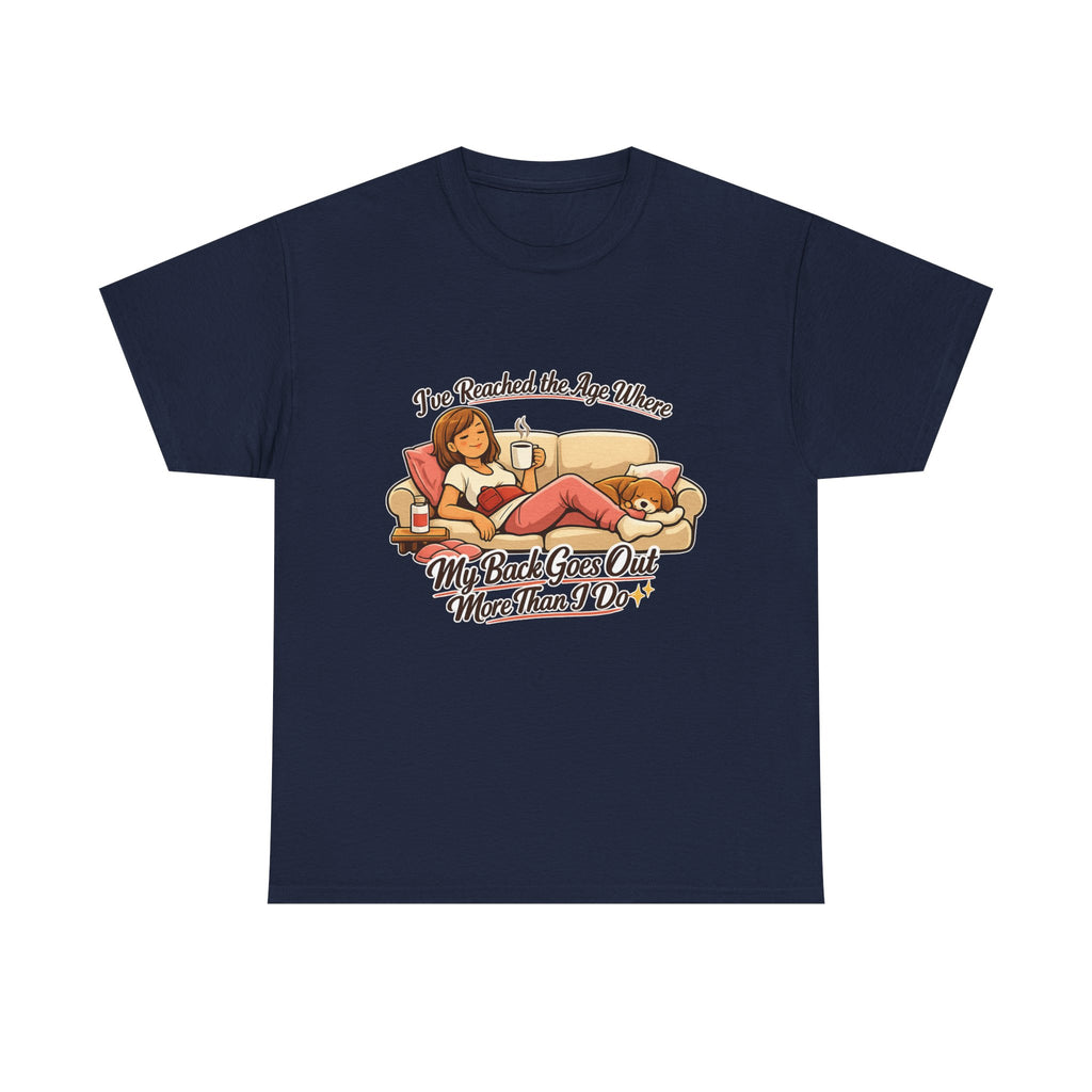 Funny Retro "My Back Goes Out More Than I Do" T-Shirt