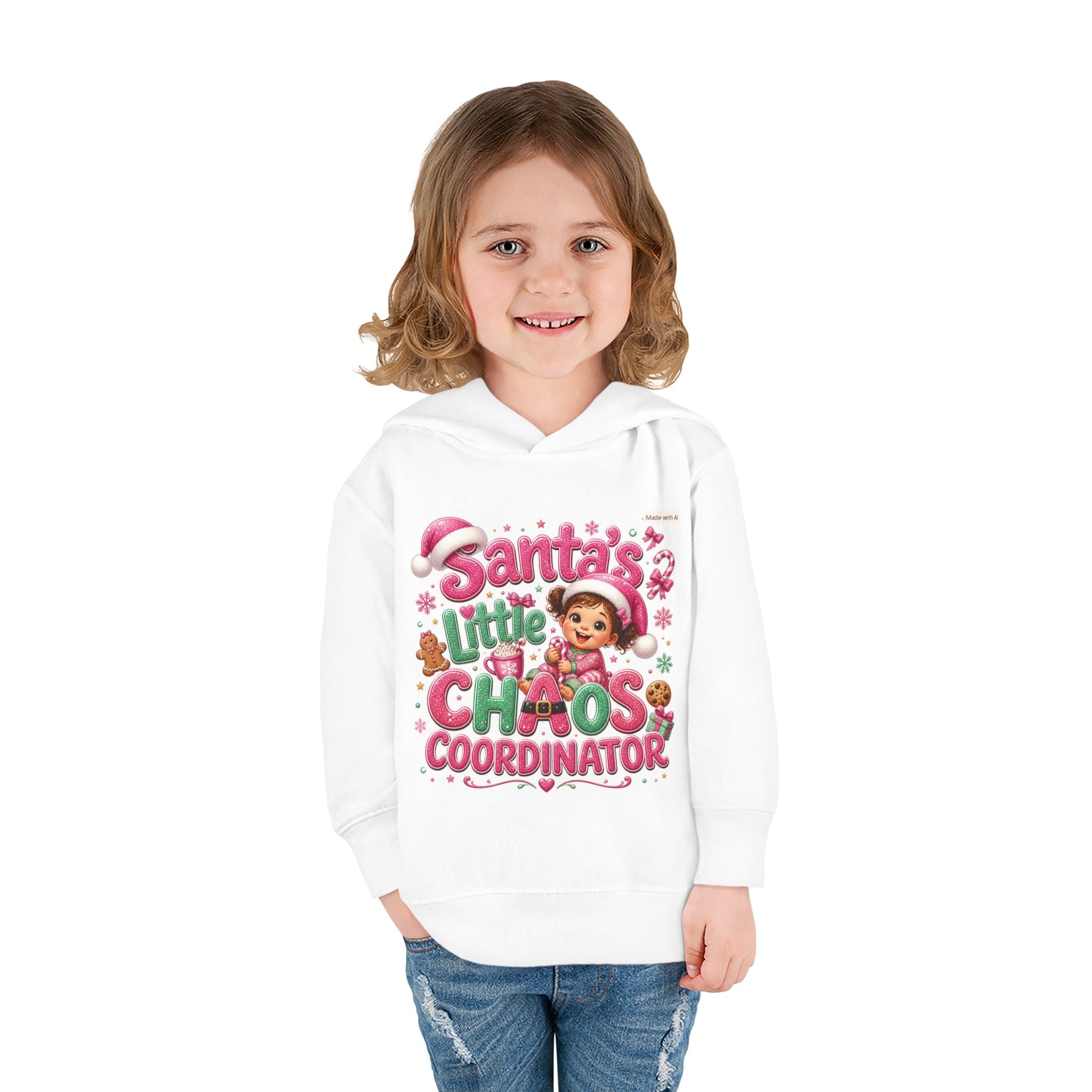 Toddler Hoodie - "Santa's Little Chaos Coordinator" Christmas Pullover
