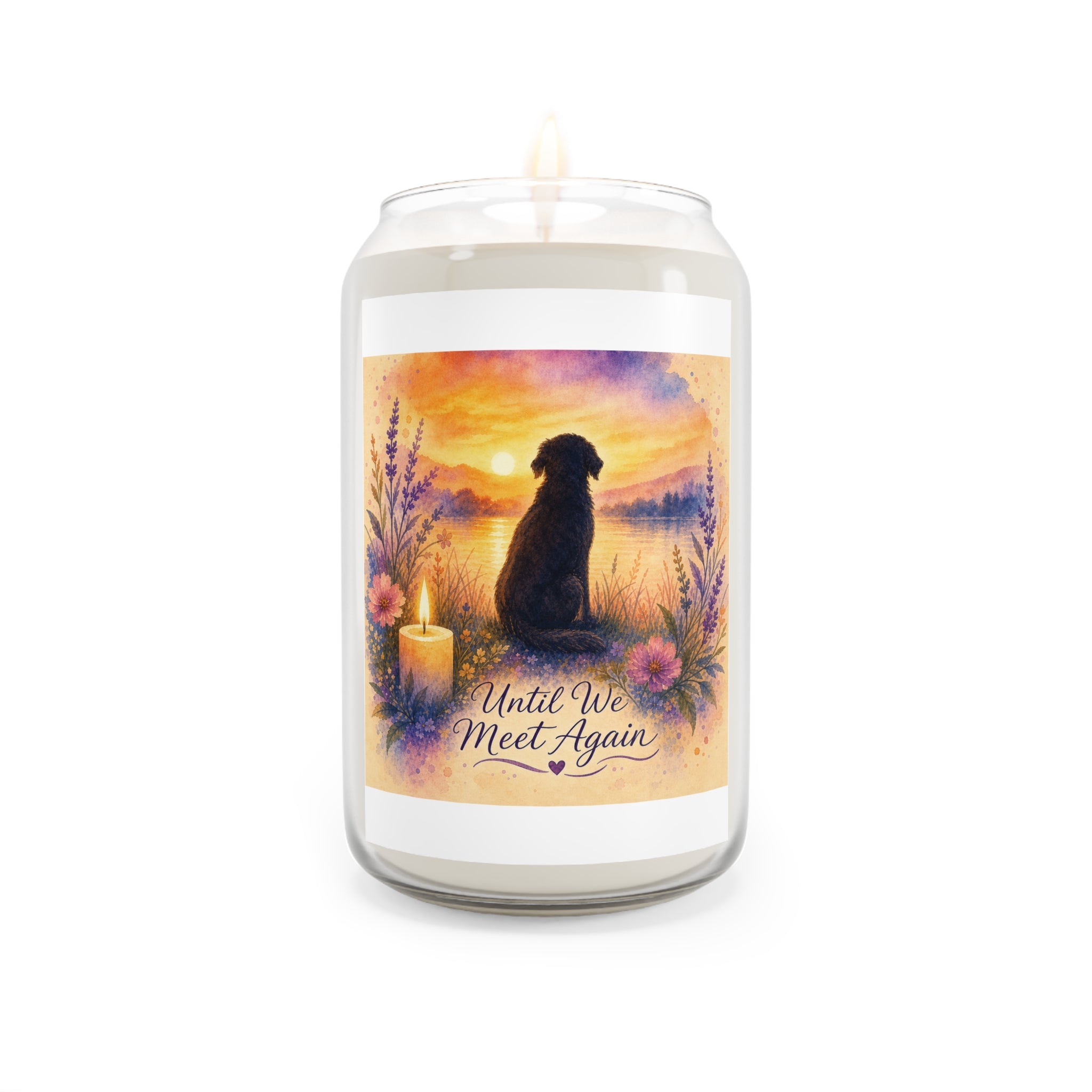 Memorial Dog Soy Candle - "Until We Meet Again" 13.75oz Scented Jar