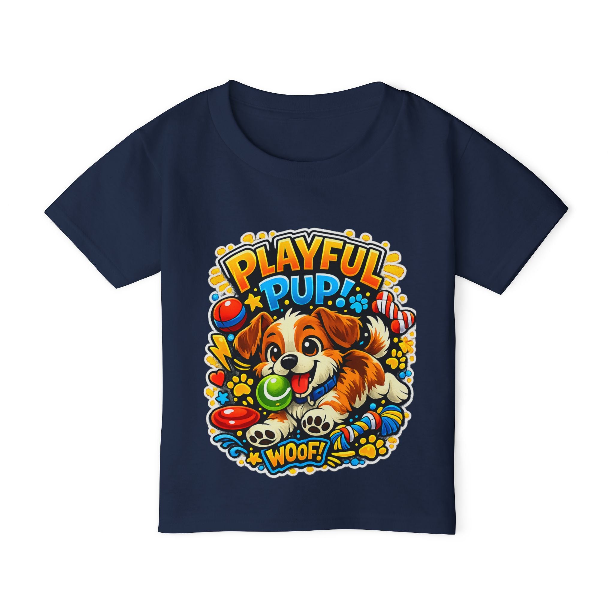 Playful Pup Toddler T-Shirt — Cute Puppy "Playful Pup" Graphic Tee