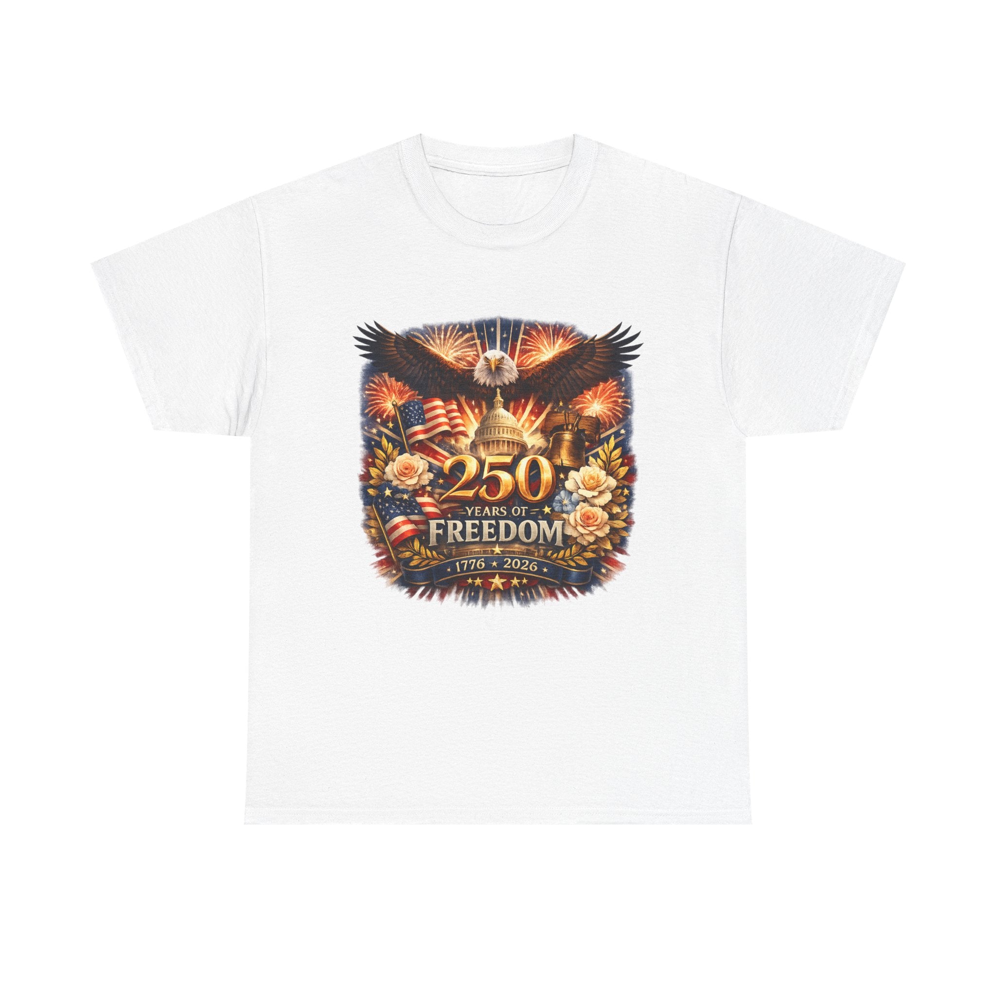 T-Shirt — 250 Years of Freedom Patriotic Eagle Fourth of July Tee