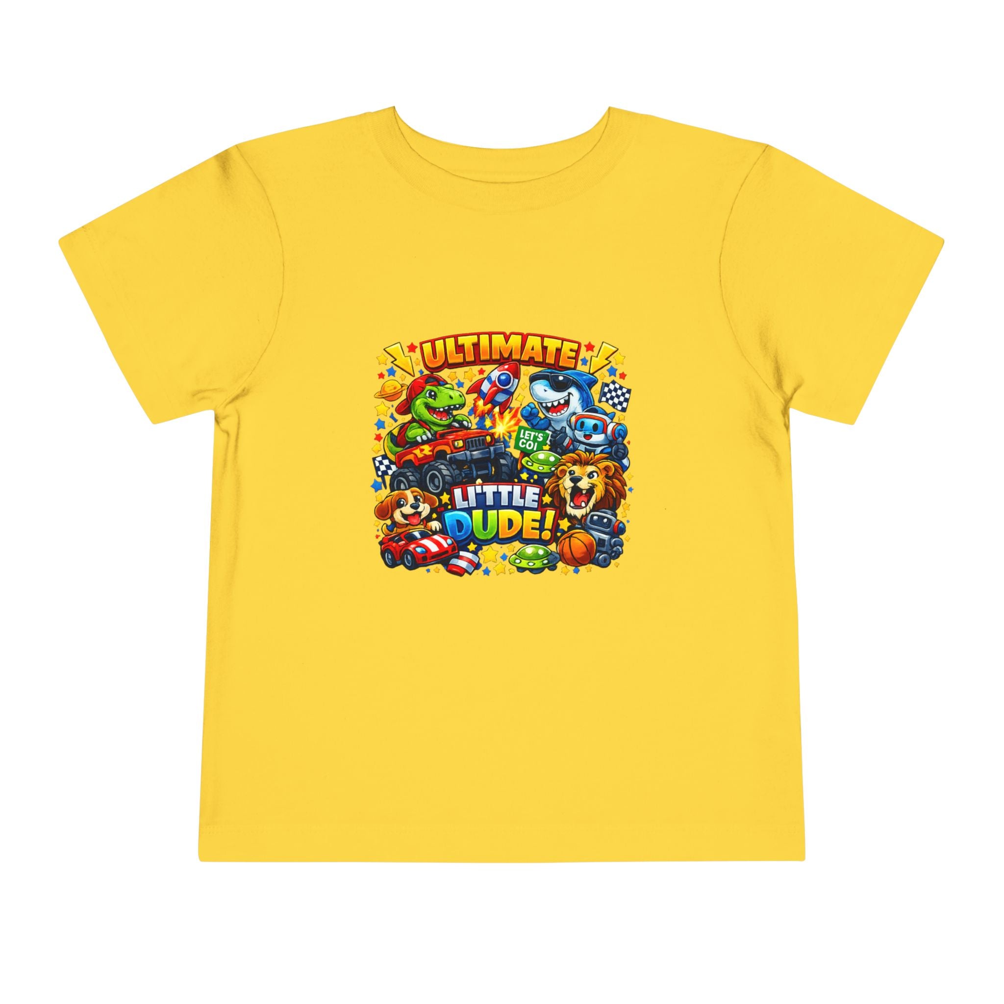 Ultimate Little Dude Toddler Tee — Colorful Gamer Animal Crew Graphic