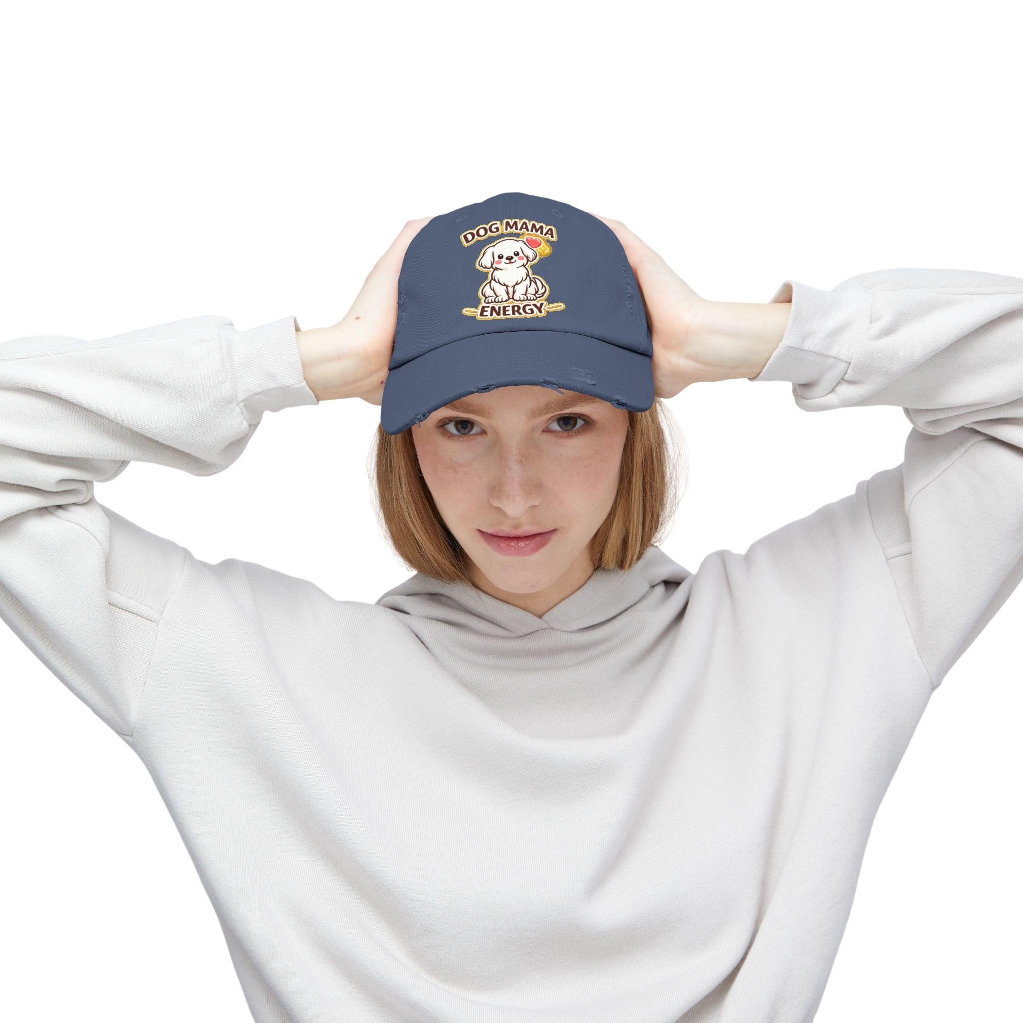 Dog Mama Energy Distressed Cap