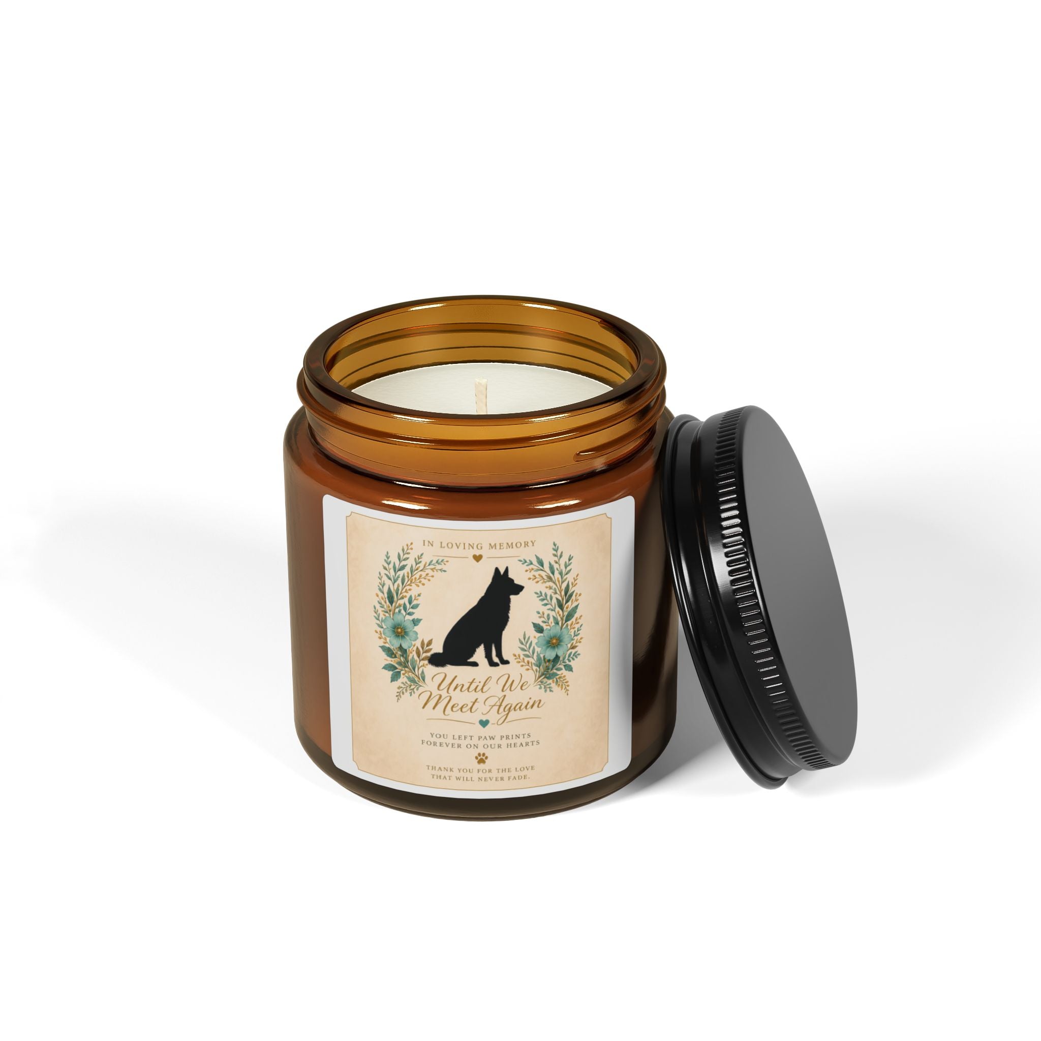 Soy Candle — "Until We Meet Again" Memorial Amber Jar