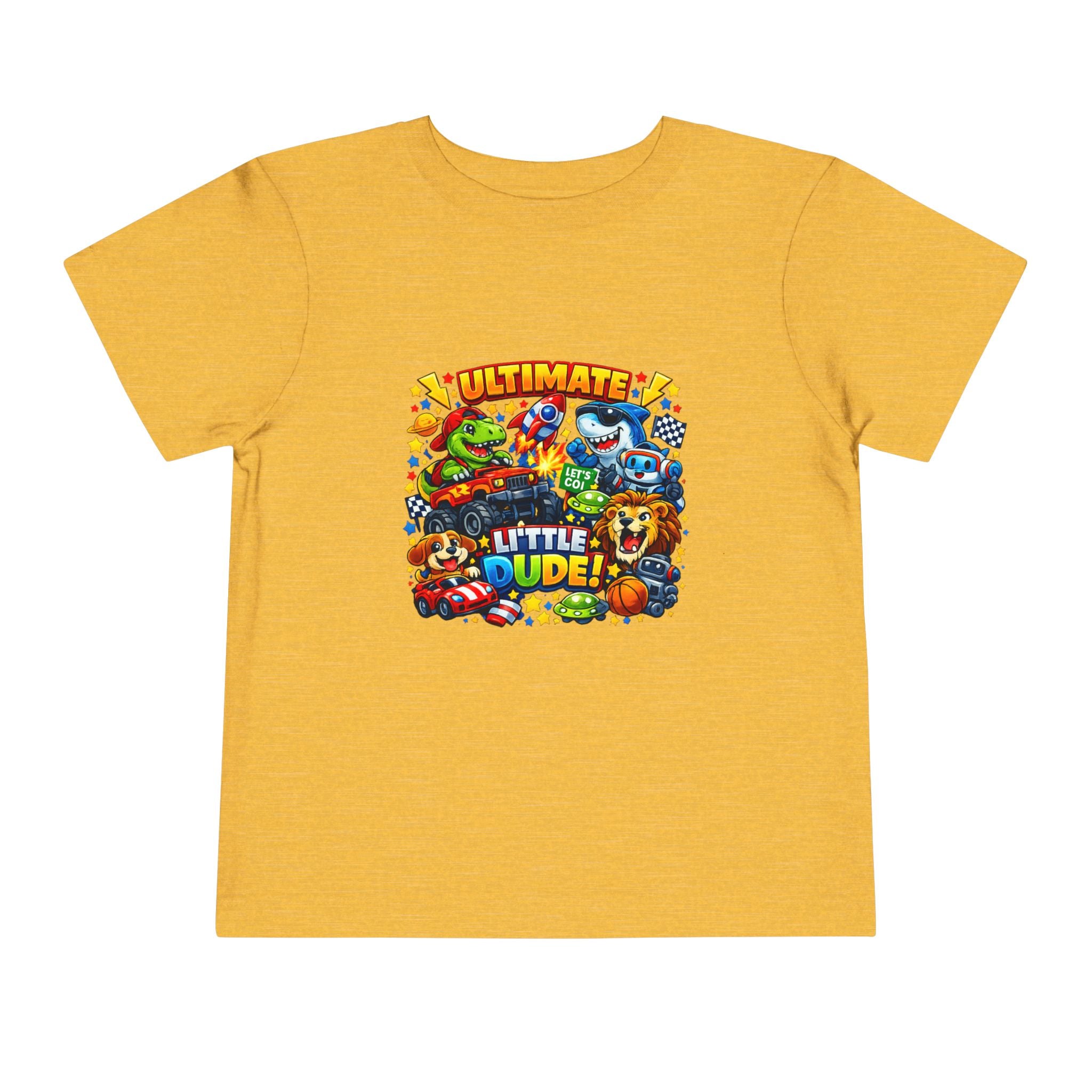 Ultimate Little Dude Toddler Tee — Colorful Gamer Animal Crew Graphic