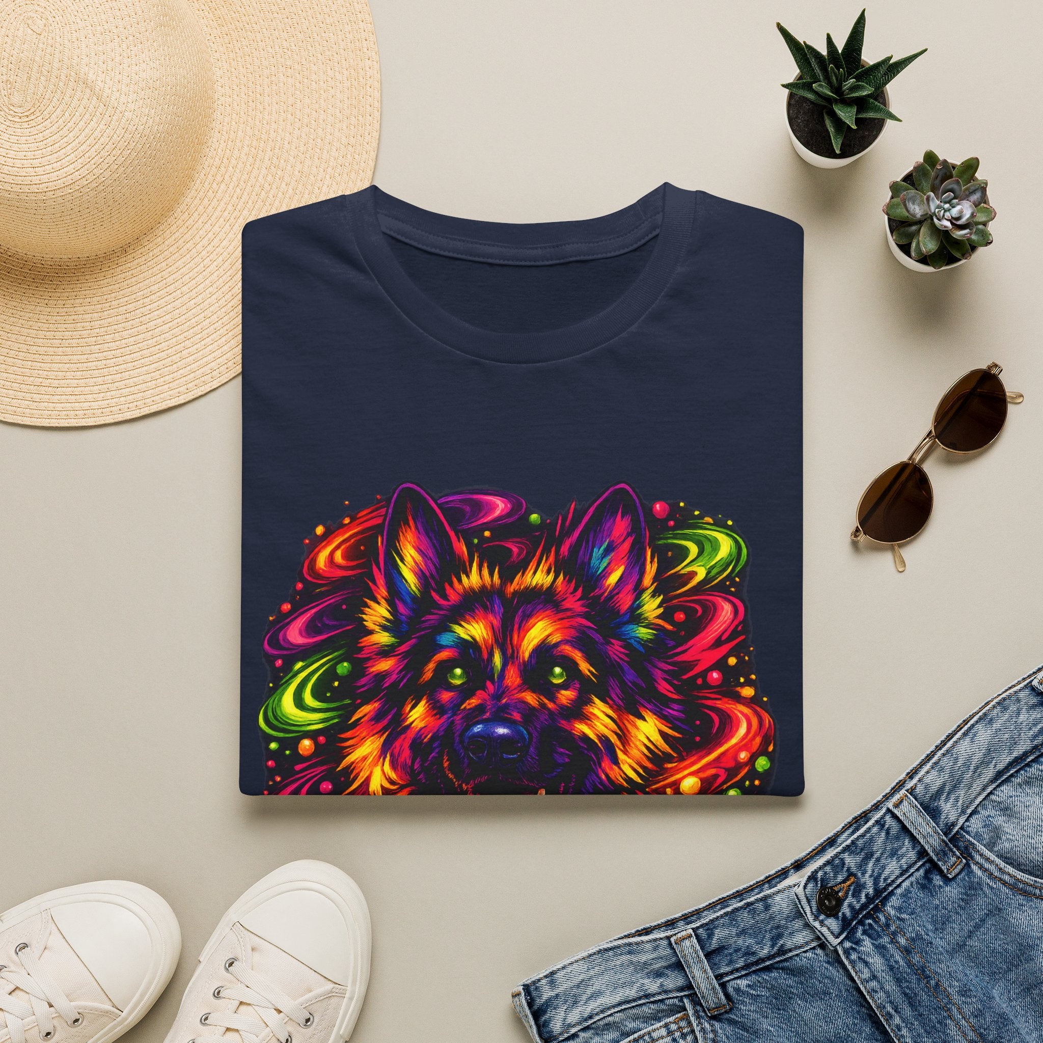 Psychedelic German Shepherd T-Shirt