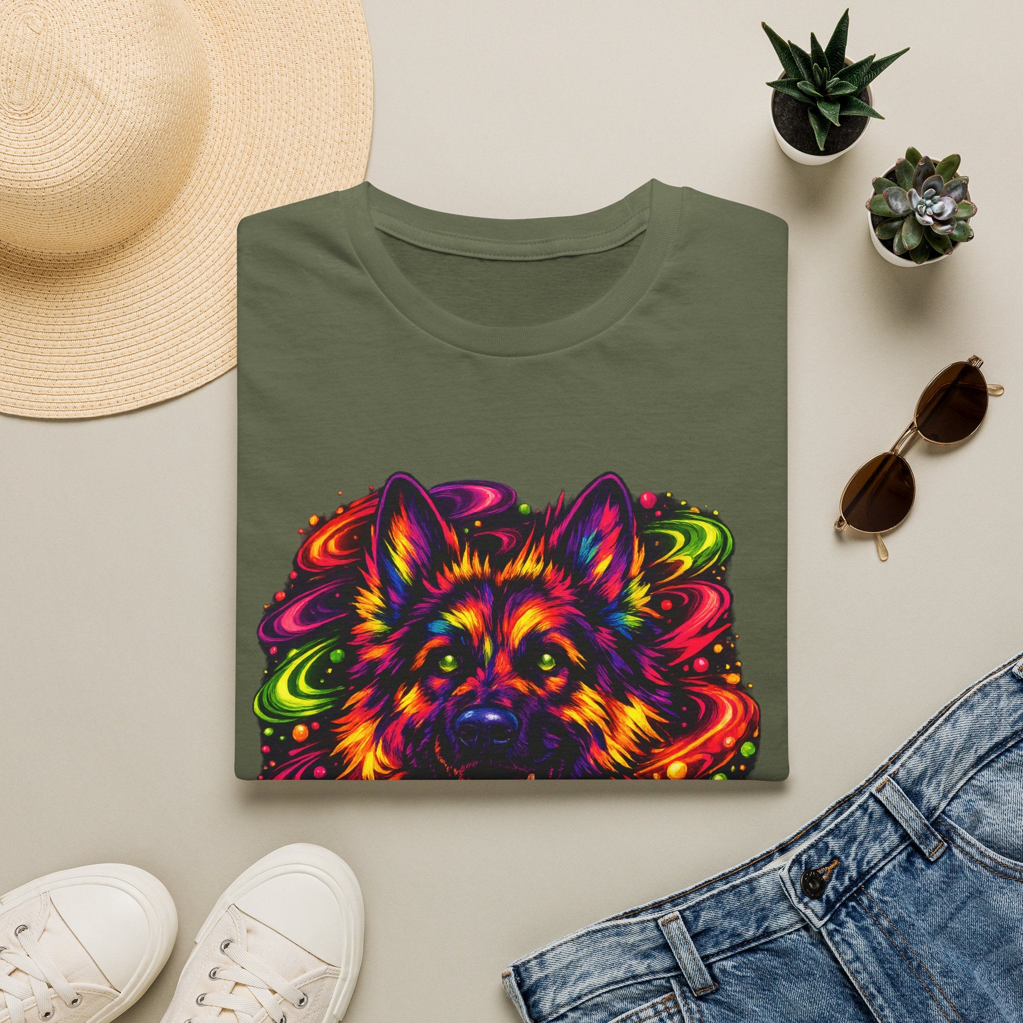 Psychedelic German Shepherd T-Shirt