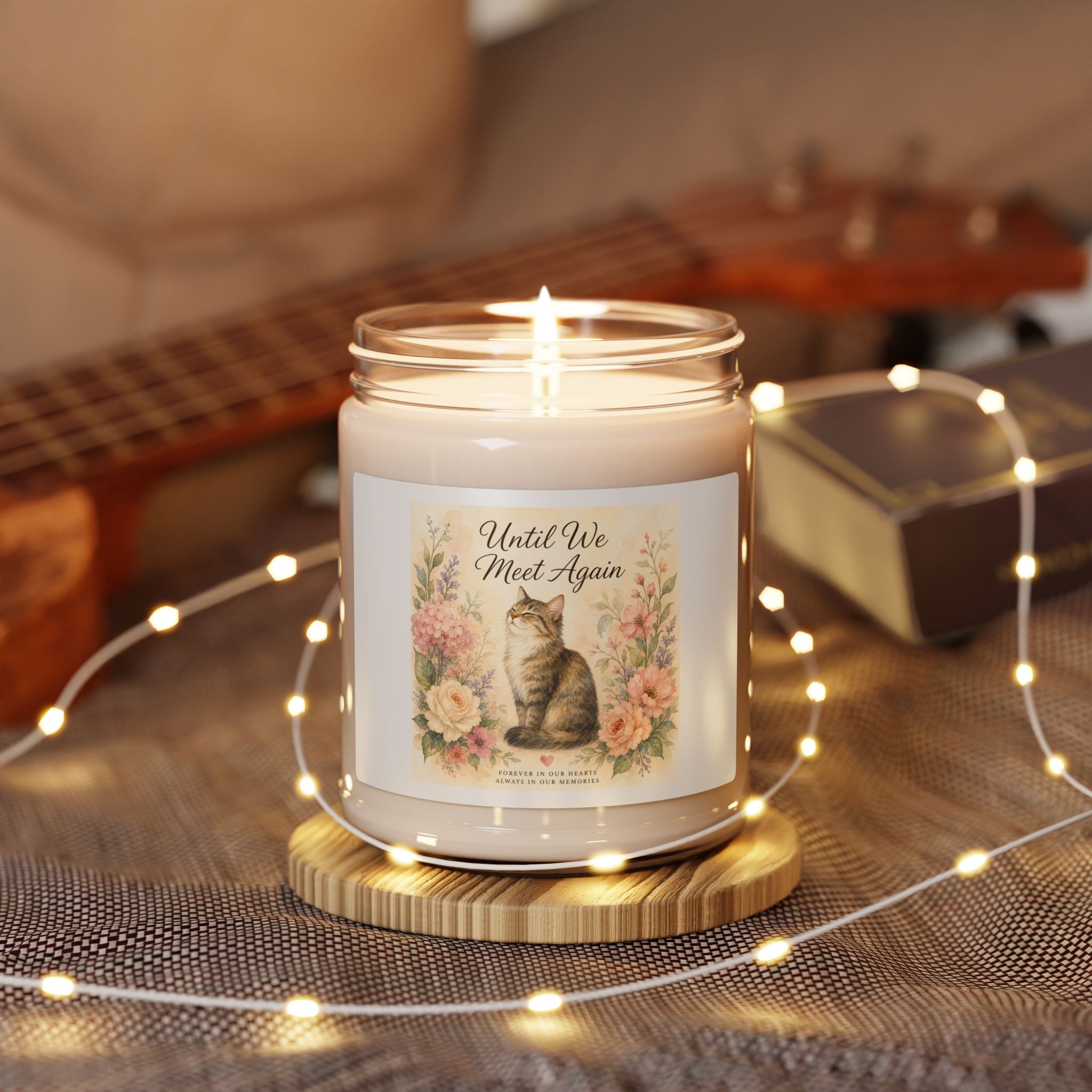Memorial Cat Soy Candle 9oz — "Until We Meet Again"