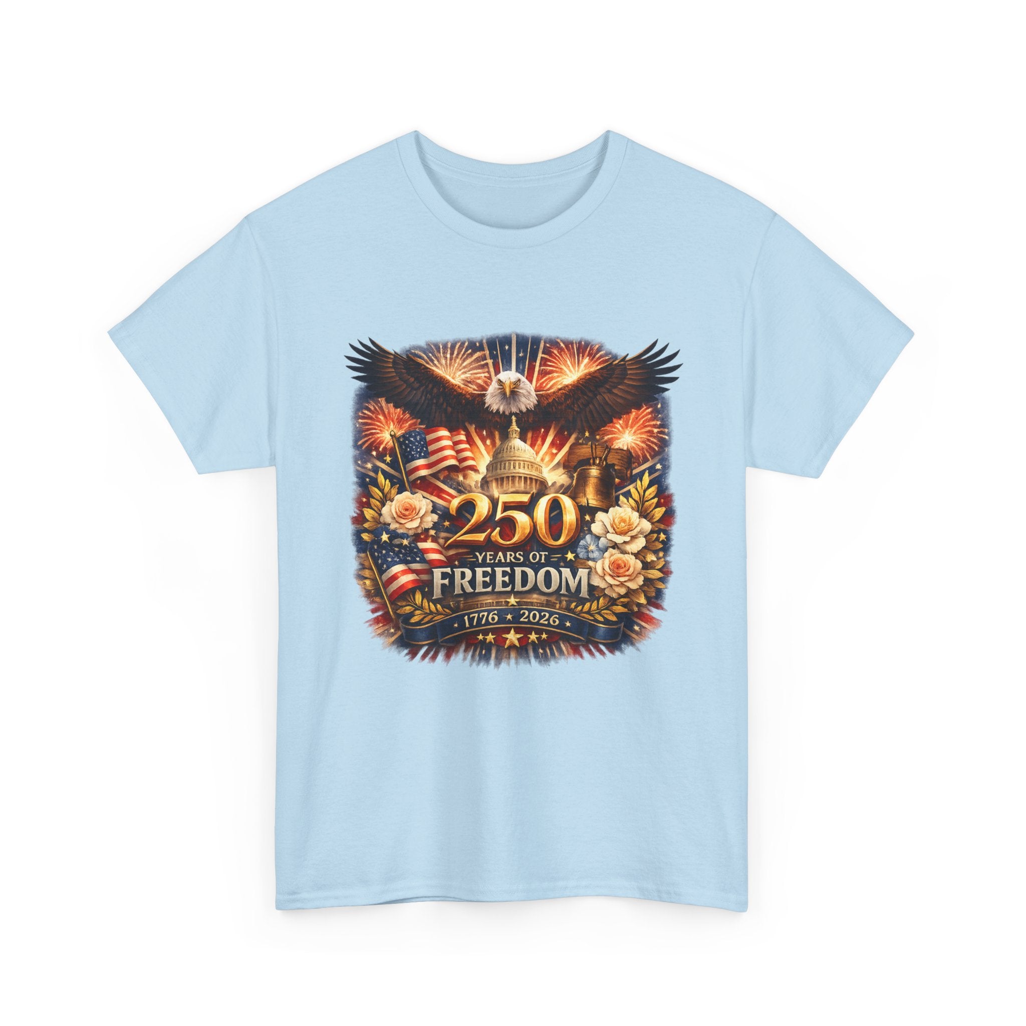 T-Shirt — 250 Years of Freedom Patriotic Eagle Fourth of July Tee