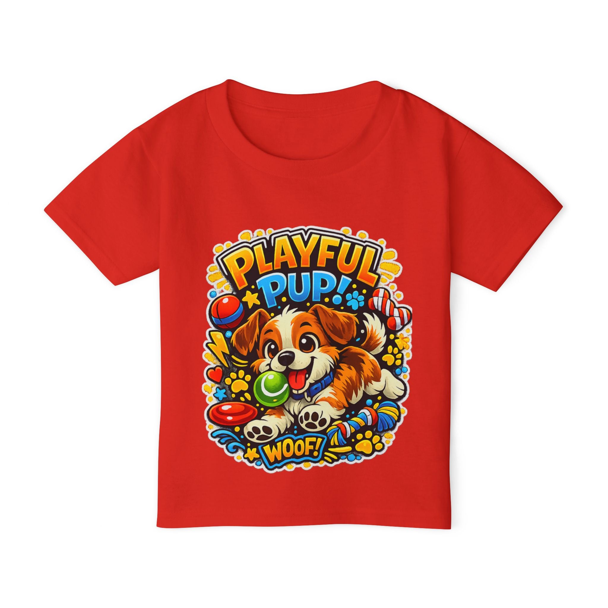 Playful Pup Toddler T-Shirt — Cute Puppy "Playful Pup" Graphic Tee