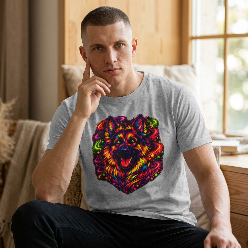 Psychedelic German Shepherd T-Shirt
