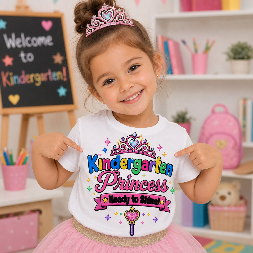 Kindergarten Princess – Ready to Shine Tee