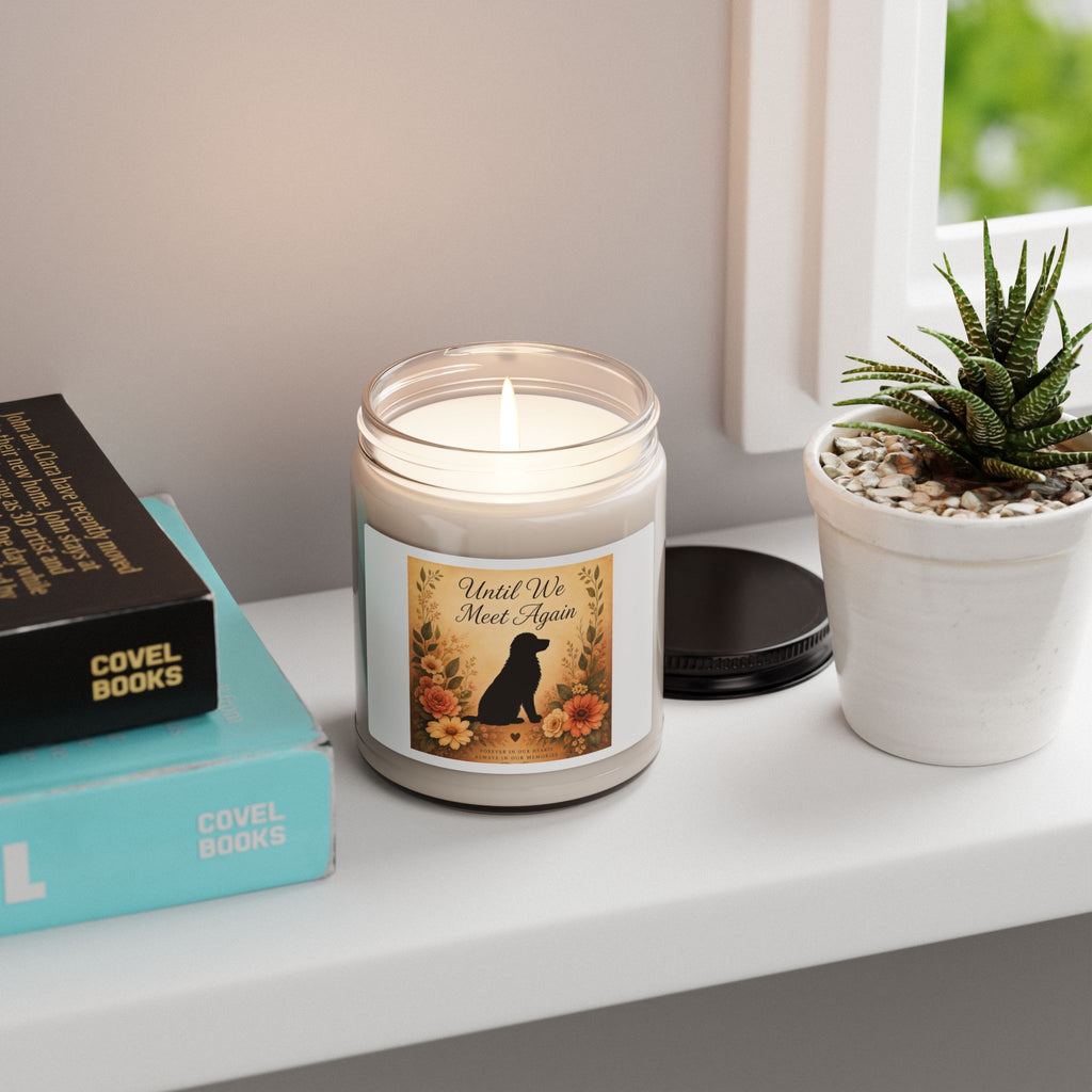Memorial Dog Candle — "Until We Meet Again" Scented Soy Jar (9 oz)