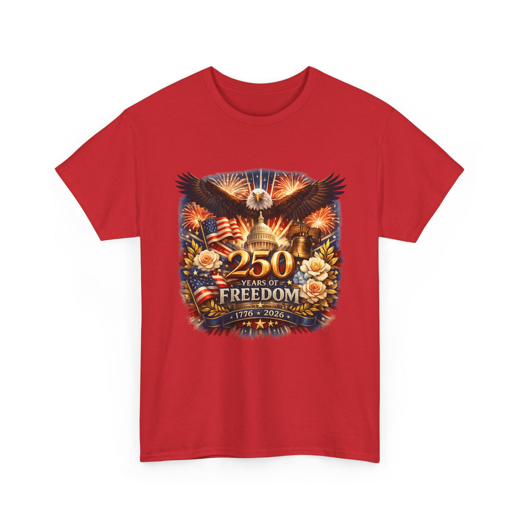T-Shirt — 250 Years of Freedom Patriotic Eagle Fourth of July Tee