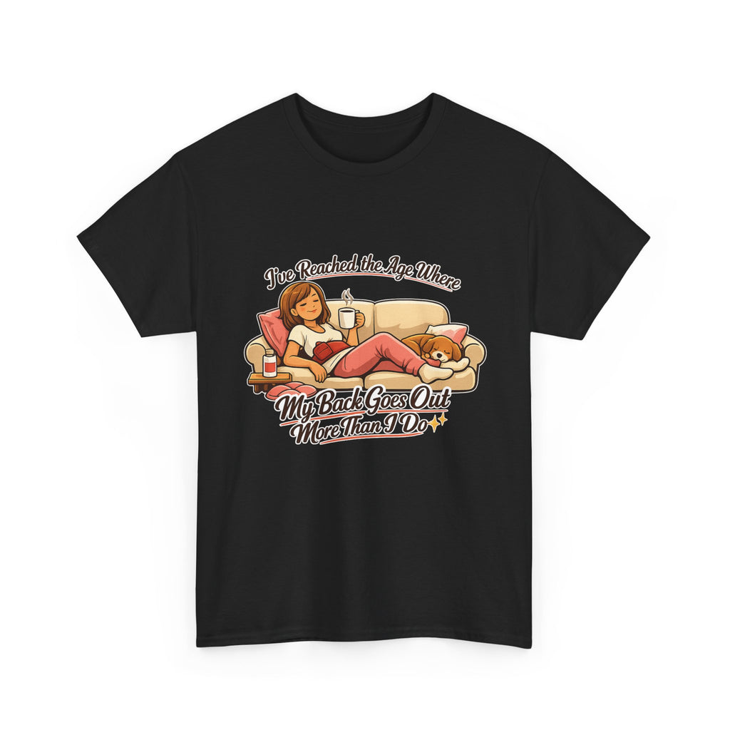 Funny Retro "My Back Goes Out More Than I Do" T-Shirt