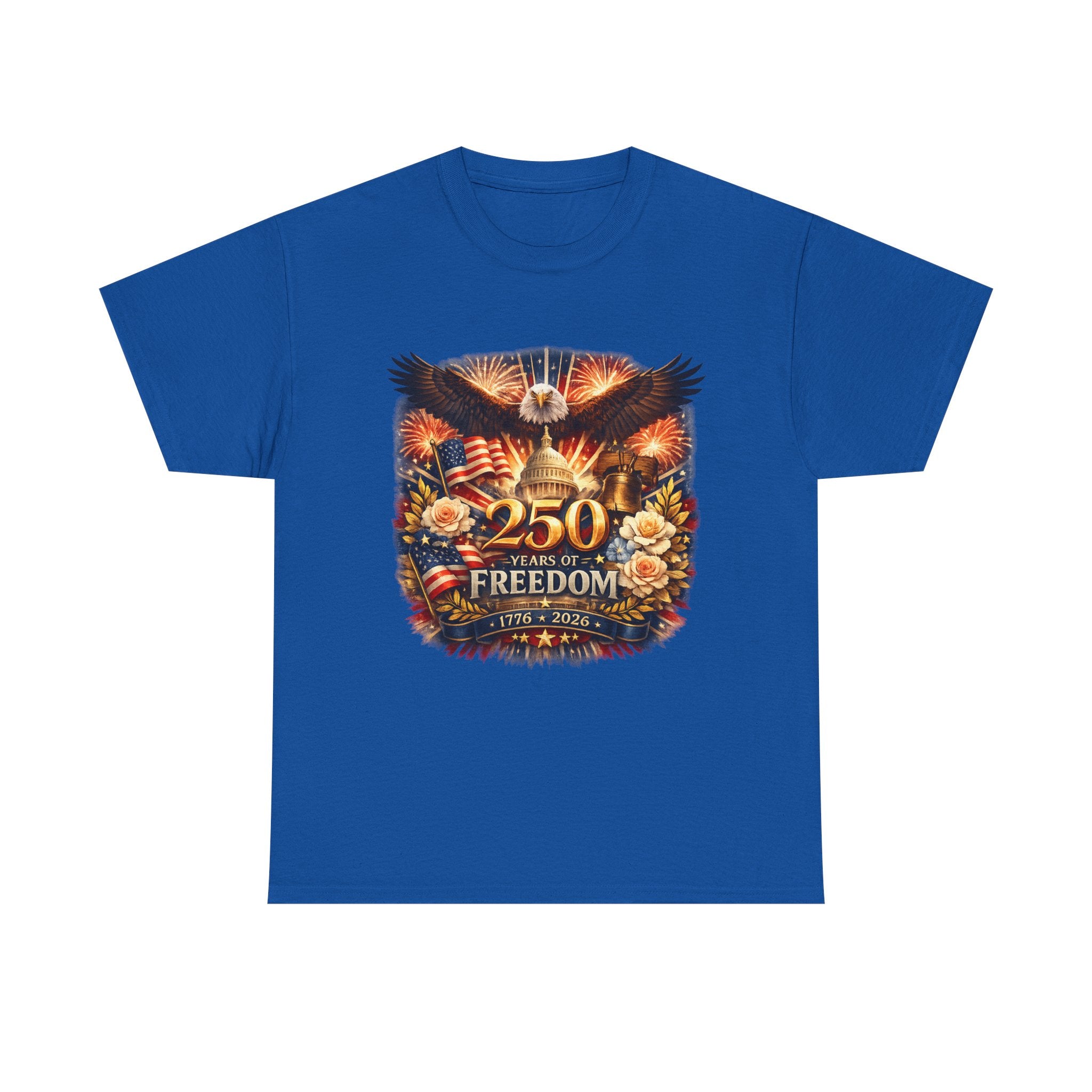 T-Shirt — 250 Years of Freedom Patriotic Eagle Fourth of July Tee