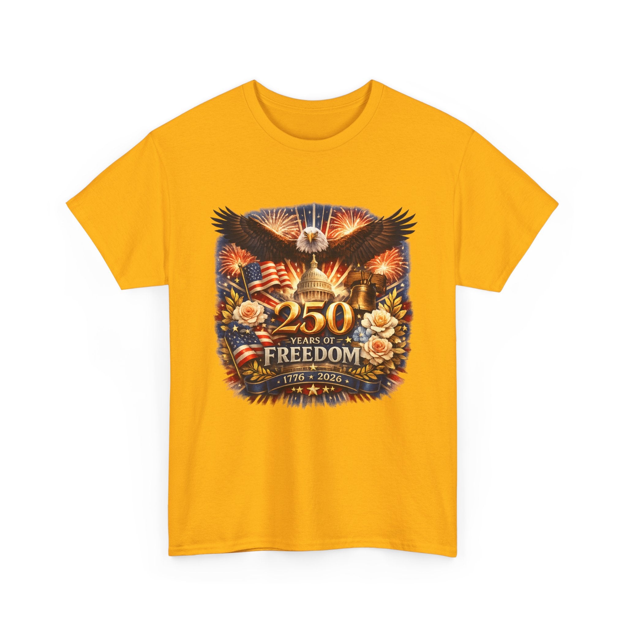 T-Shirt — 250 Years of Freedom Patriotic Eagle Fourth of July Tee