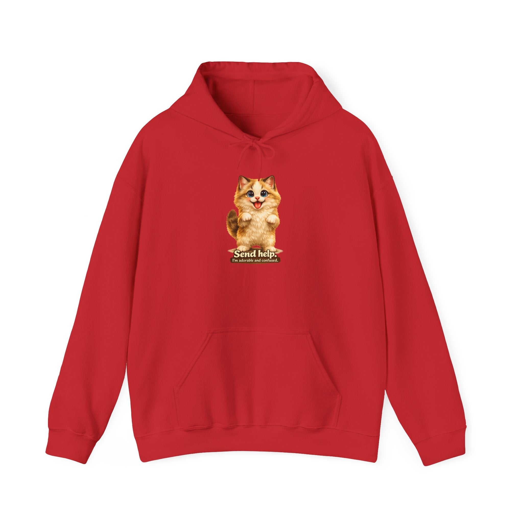 Send Help — Adorable & Confused Kitten Hoodie