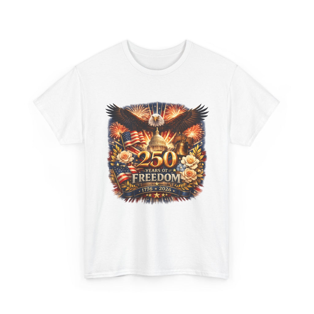T-Shirt — 250 Years of Freedom Patriotic Eagle Fourth of July Tee