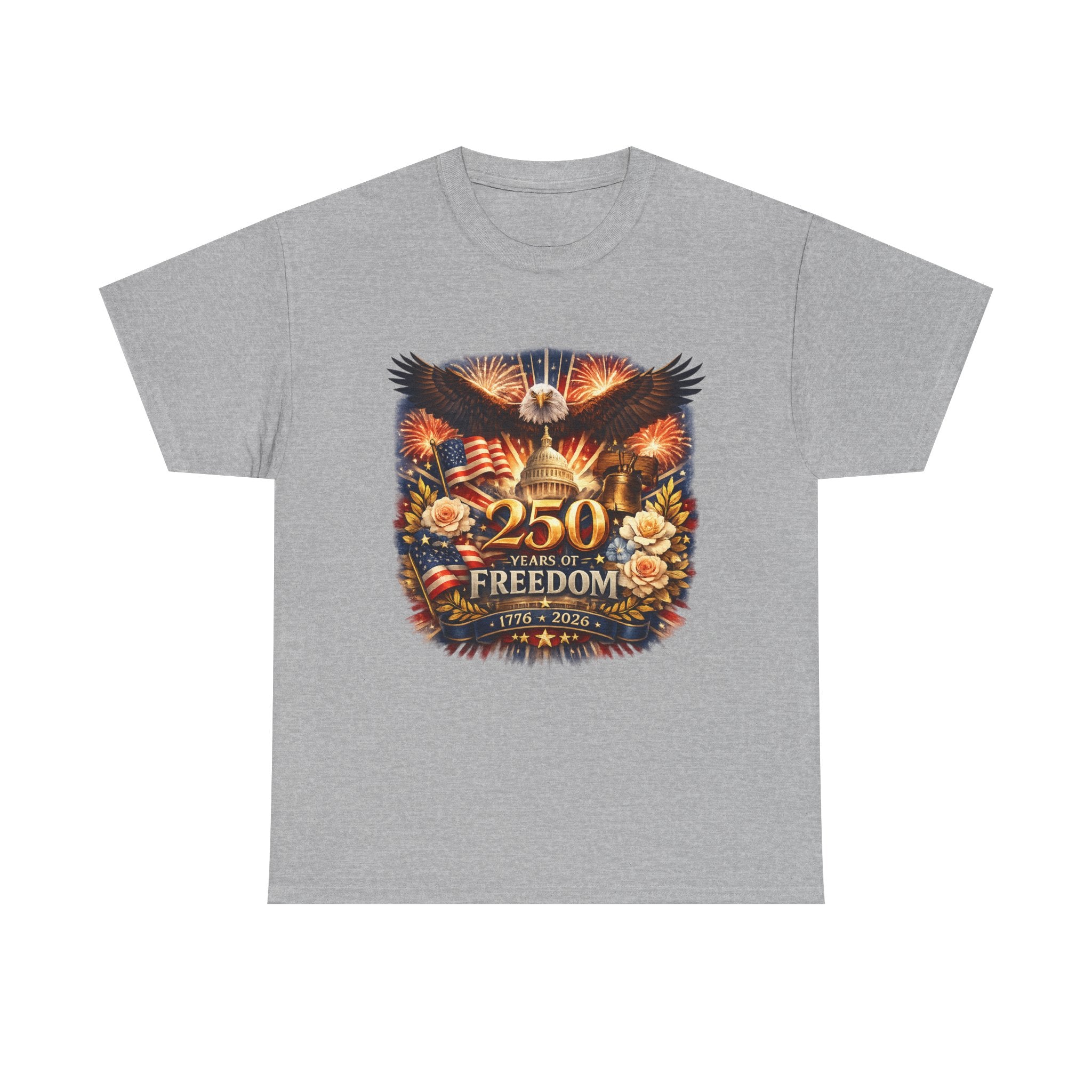 T-Shirt — 250 Years of Freedom Patriotic Eagle Fourth of July Tee