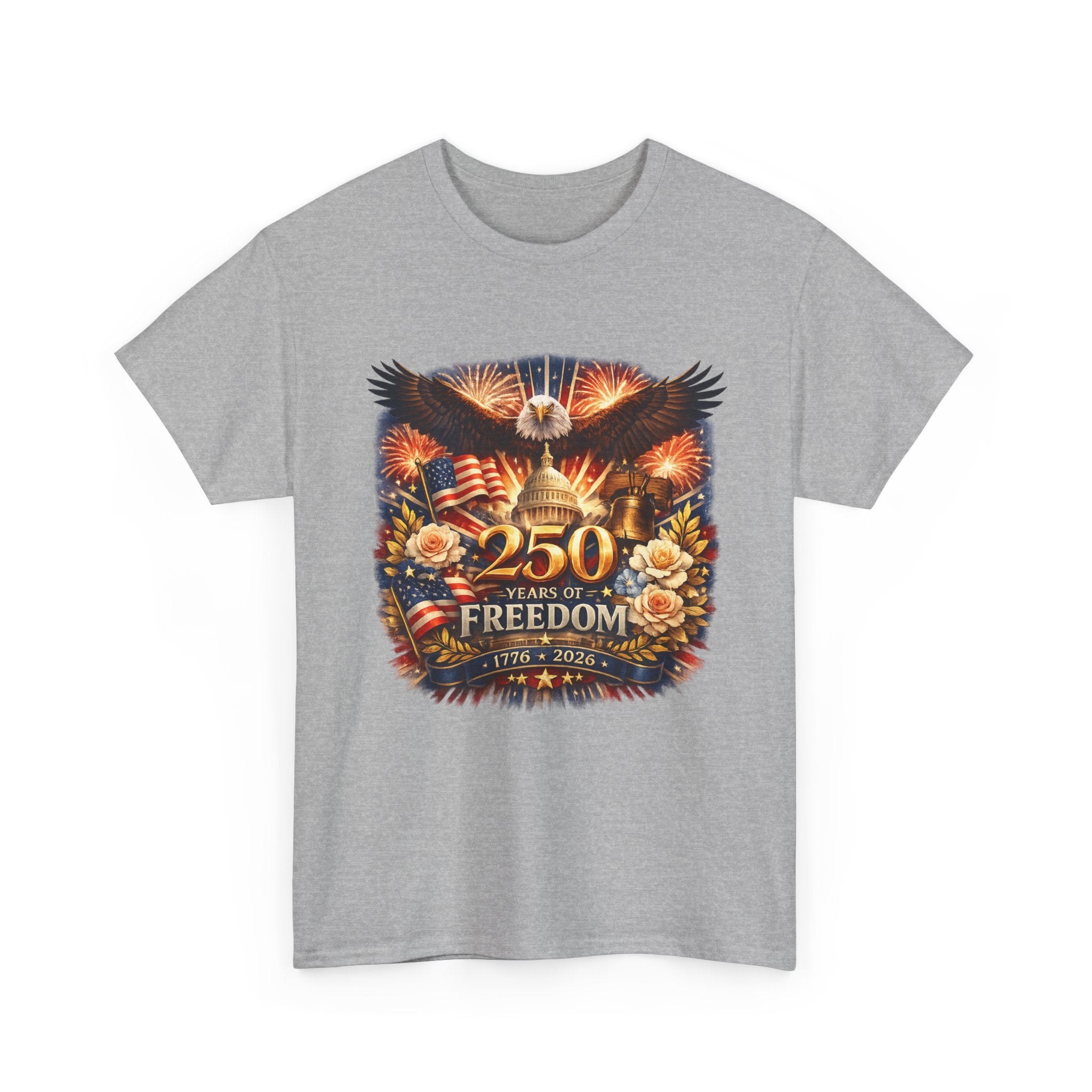 T-Shirt — 250 Years of Freedom Patriotic Eagle Fourth of July Tee
