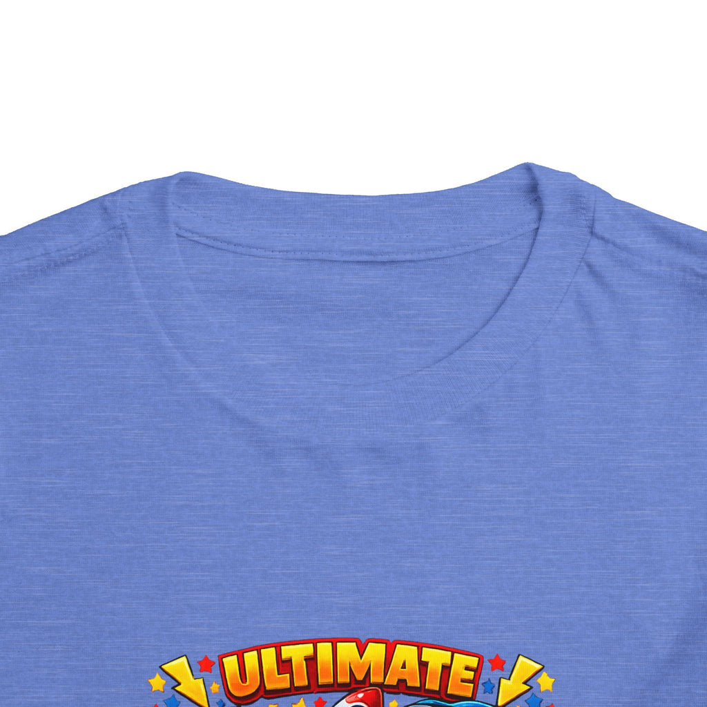 Ultimate Little Dude Toddler Tee — Colorful Gamer Animal Crew Graphic